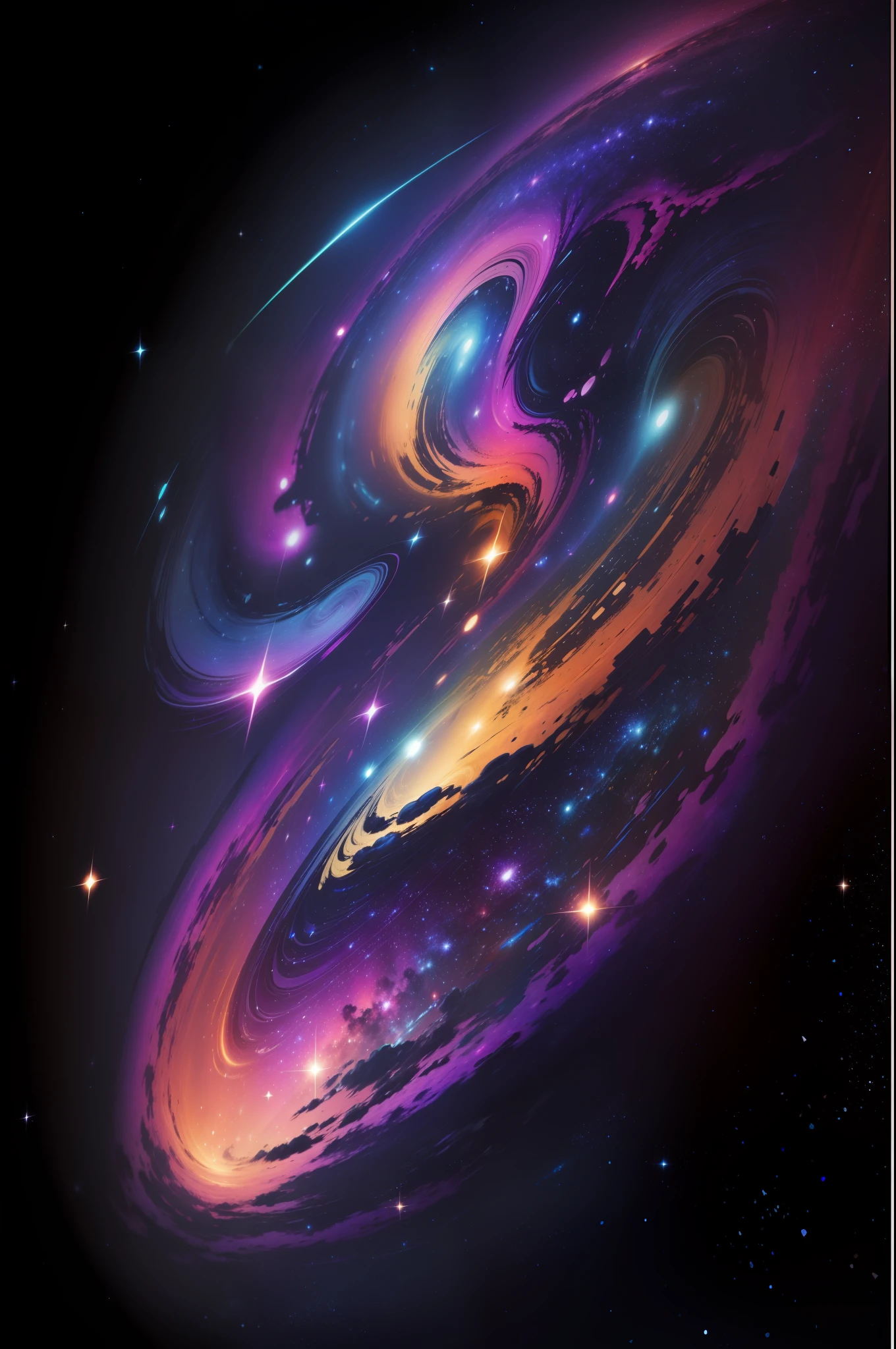 Galaxy, vivid colors, 16k