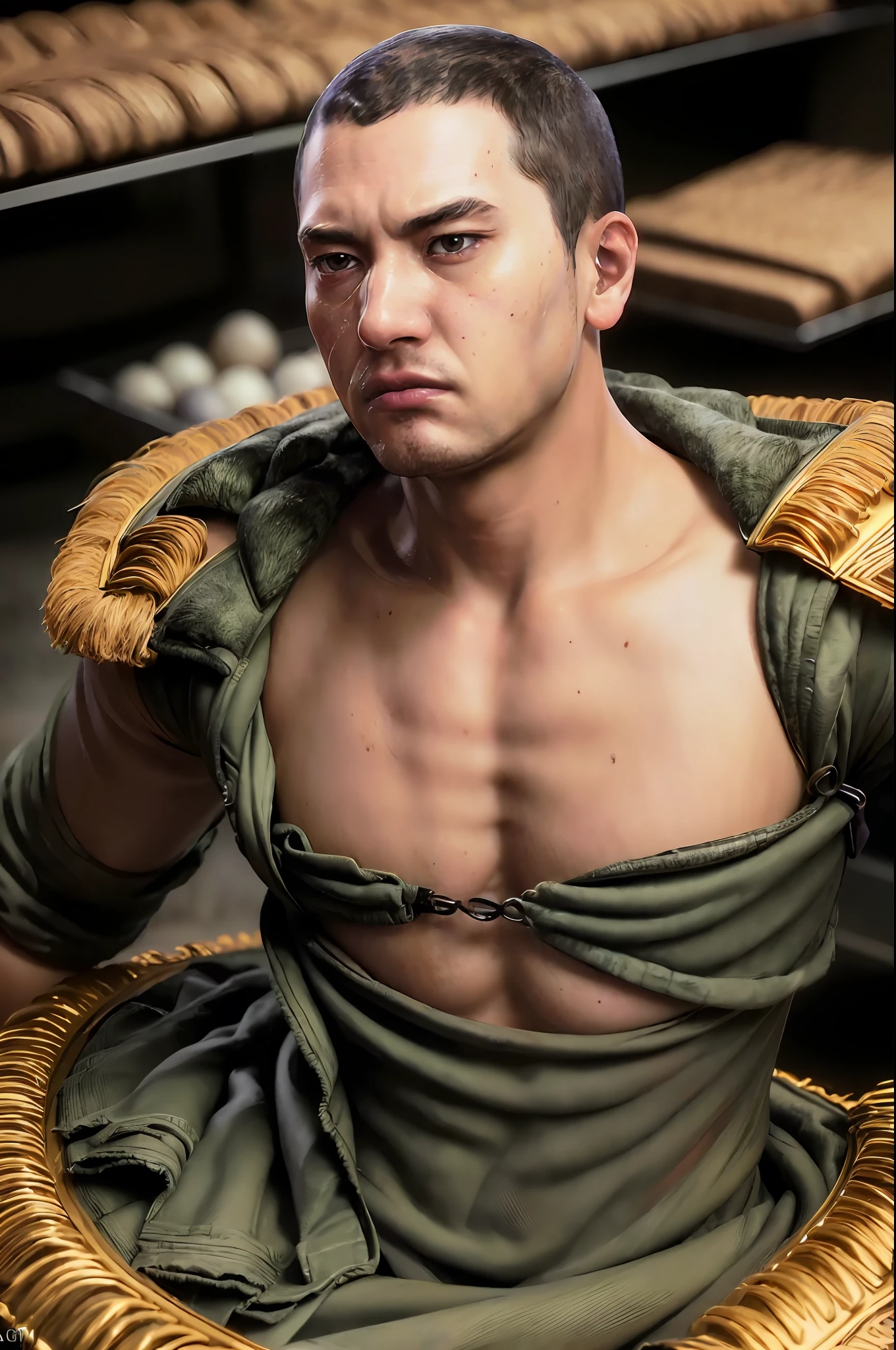 (RAW photo:1.2), ((photorealistic:1.4),(masterpiece:1.3),(best quality:1.4),ultra high res,(detailed facial features),(detailed clothes features),HDR,8k resolution, skin tight, (shiny skin),(extreme detailed illustration),1boy, 18 years old,clean,no Beard,full body,stand,