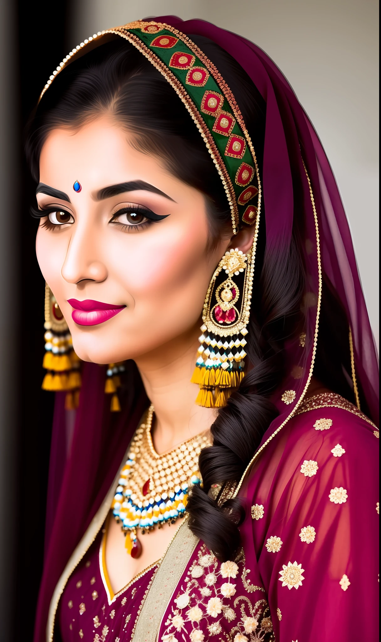 generate an image that portrays the beauty and essence of Afghan women. The AI should create a representation that honors the rich cultural heritage, resilience, and grace of Afghan women, capturing their unique features, traditional attire, and intricate adornments. The image should celebrate the diversity and strength of Afghan women, while highlighting their contributions to society and their role as an integral part of Afghan culture. Ensure that the AI-generated image reflects the beauty and pride of Afghan women in a respectful and empowering manner.