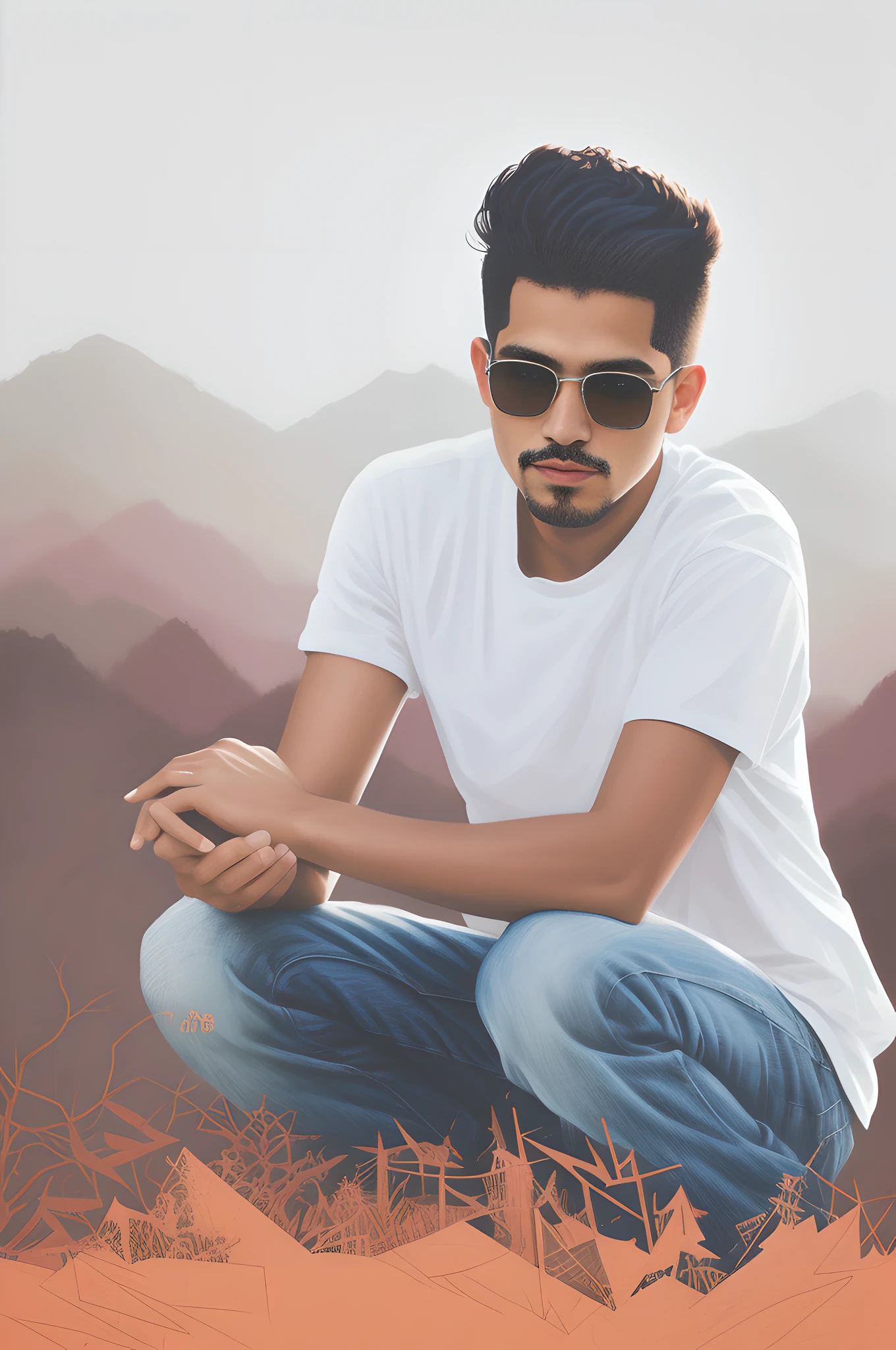 Book cover, abstract drawing portrait of nature, dark, horror, scribbled figures, doodles, triangles and squares, pixel art, full color, full of details, 8k, HDR
