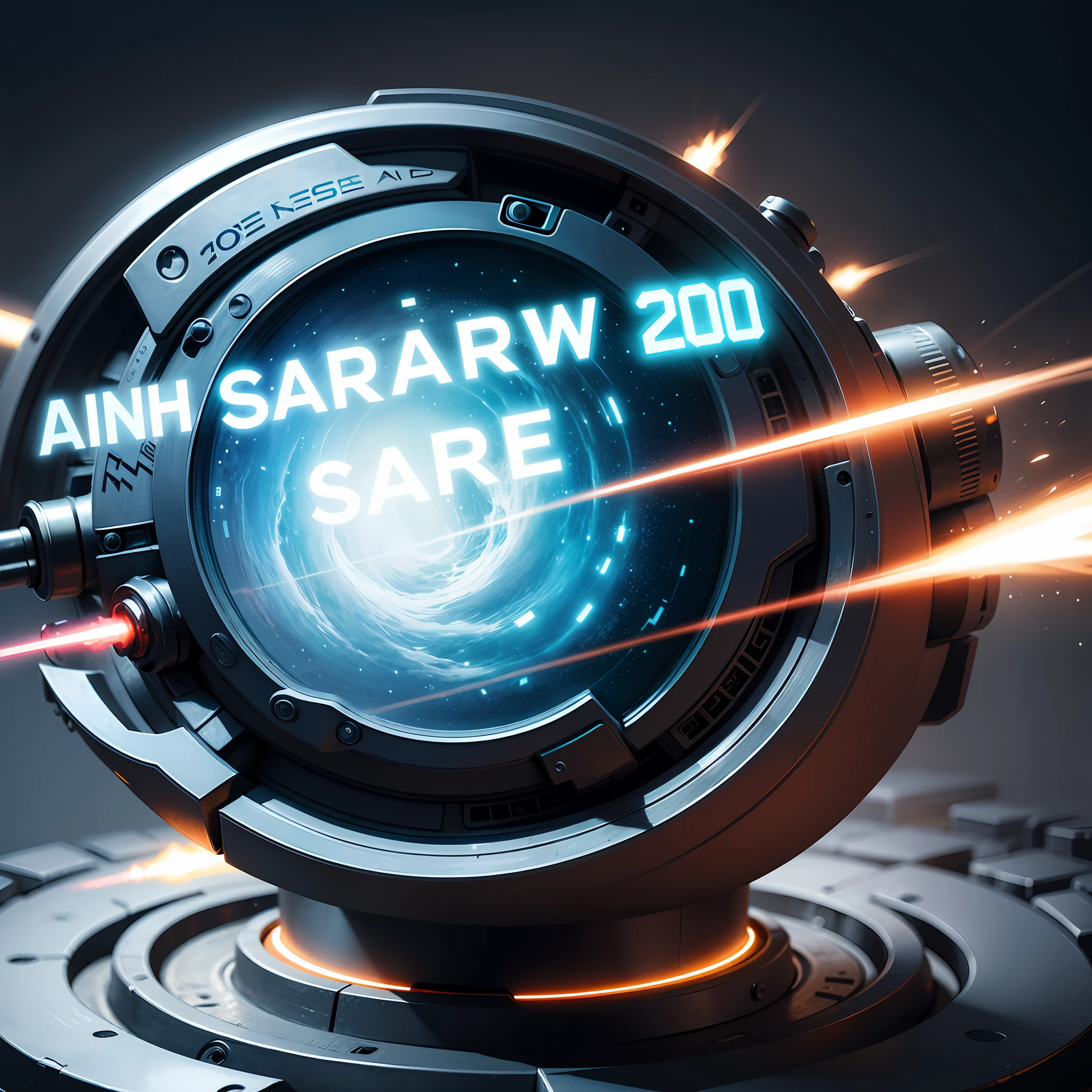 Cool font, full of technology, AI, heralding a new world, spark
