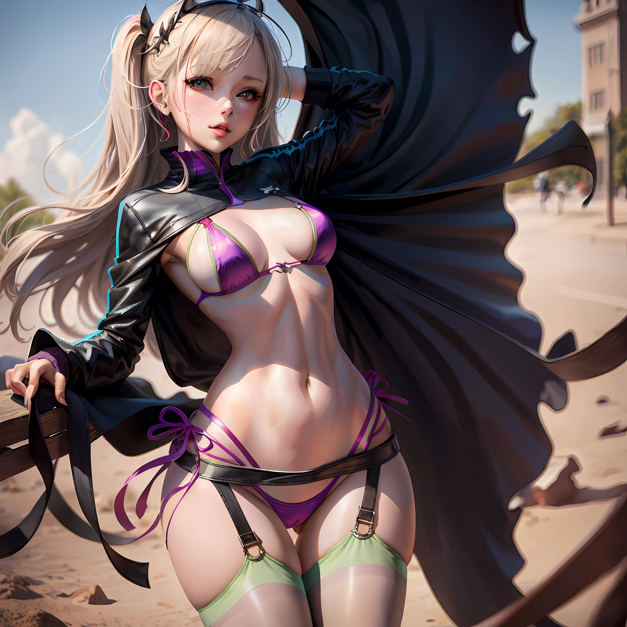 araffed woman in a bikini and cape posing for a picture, extremely detailed artgerm, ross tran 8 k, range murata and artgerm, ig model | artgerm, ross tran style, in the style artgerm, wlop and artgerm, ! dream artgerm, style artgerm, ross tran and wlop