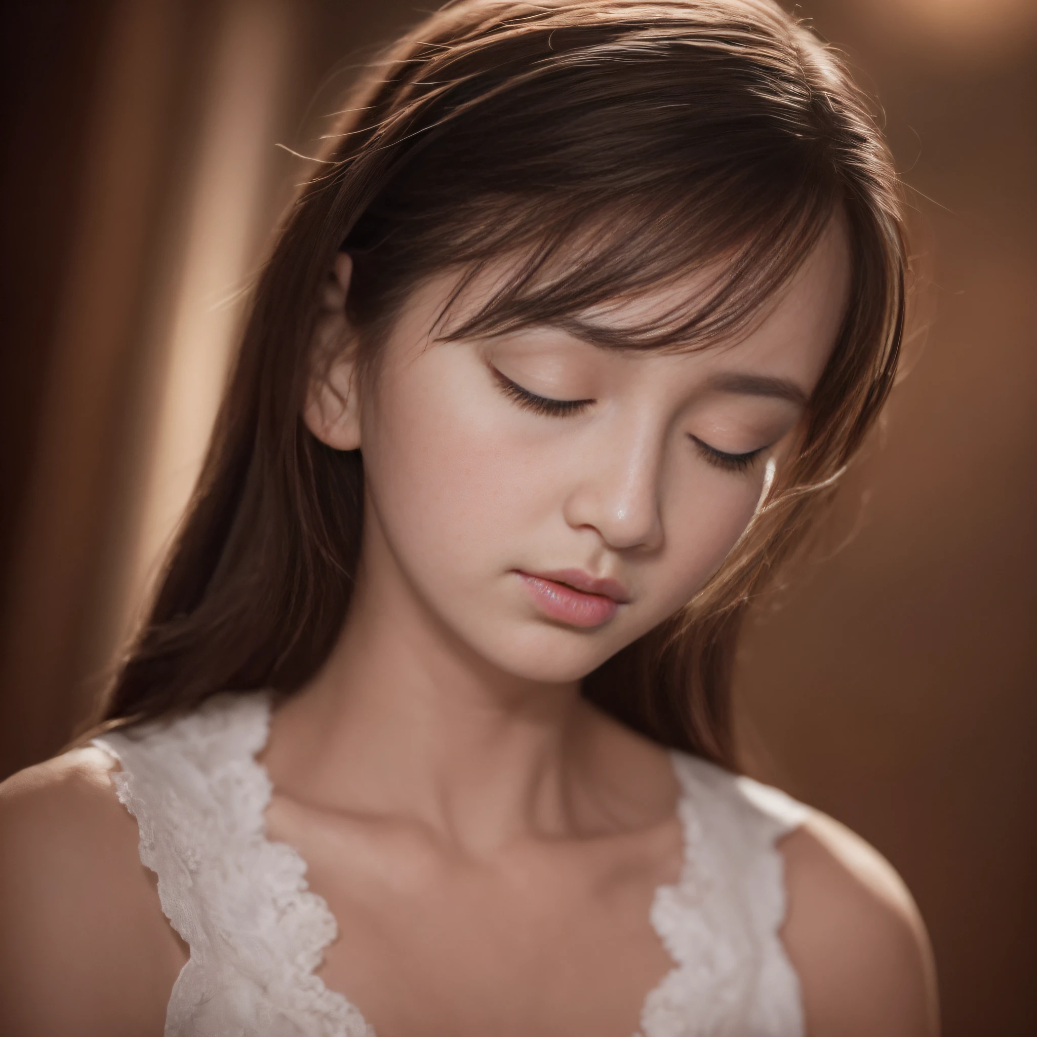 (dark scene, soft lighting, high saturated):1.4, vivid illumination, enchanting elegance, atmospheric depth, masterful technique, naturalistic representations, harmonious composition, creative refinement, striking juxtapositions,.1girl, solo, pov,, 1boy, huge, closed eyes, (open mouth),.outdoors,.
