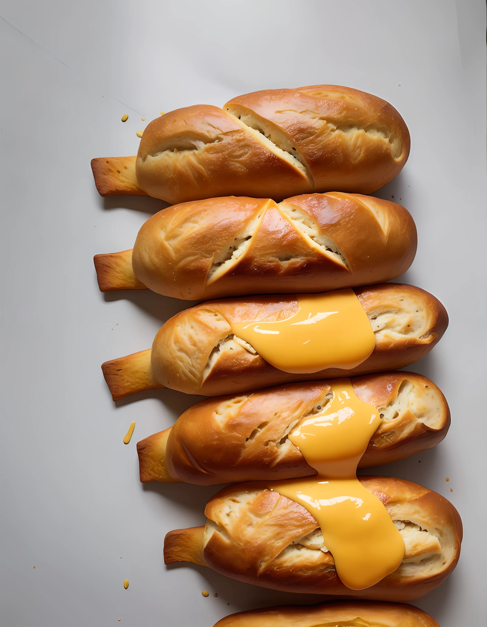 French bread with melted cheese