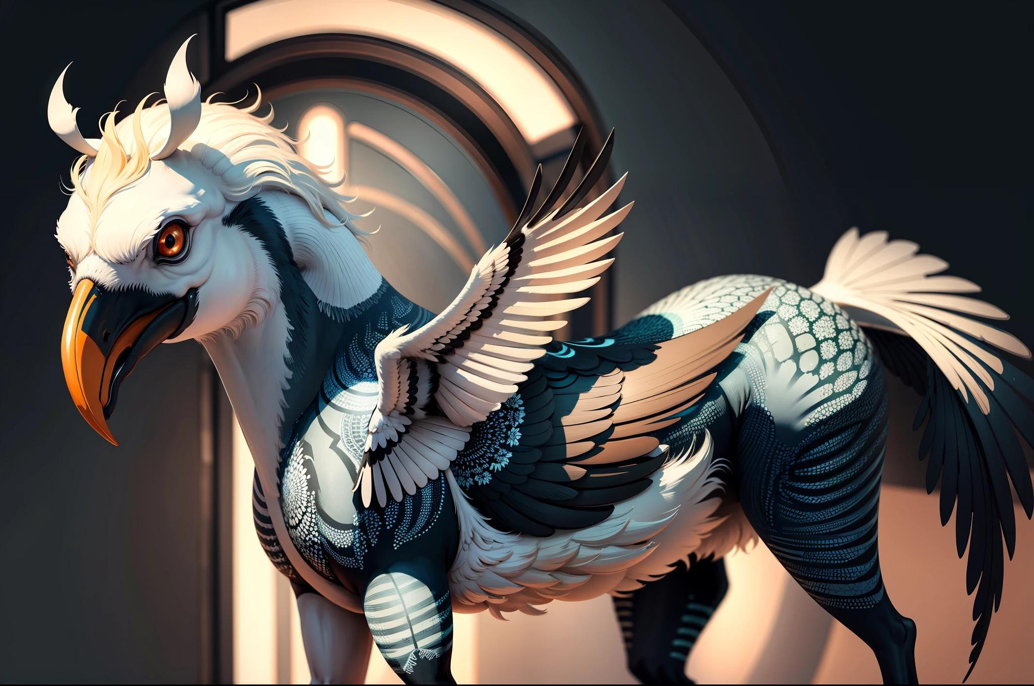 [(simple background:1.5),0::5],
[single horse,0::4], [(bird:1.1),4::30]

BREAK
masterpiece, best quality, highres, ultra detailed, extremely clear, absurdres, detailed lighting