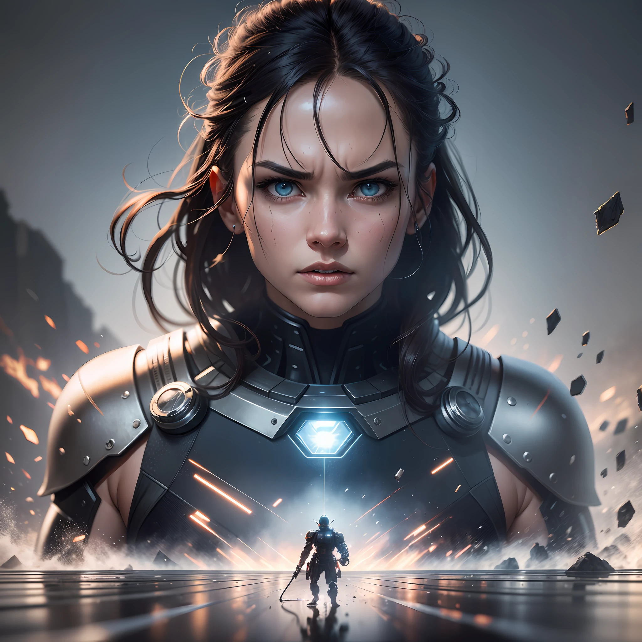 (OHWX) a demon alien, scary look, close-up, photography, natural light, photorealism, cinematic rendering, ray tracing, highest quality, highest detail, cinematics, third-person view, blur effect, long exposure, 8K, Ultra-HD, daylighting, changing lighting, cinematic lighting, high key Syberart, centered, creates a dramatic and action-packed Terminator. Use advanced photography and image editing techniques to realistically capture intense expression and posture, and play with light and shadow to add depth and drama to the image. Incorporate battlefield elements, such as debris and destruction, to add context and visual interest to the image. Make sure the image has high resolution and impeccable image quality to ensure a very realistic and dynamic appearance. --auto --s2