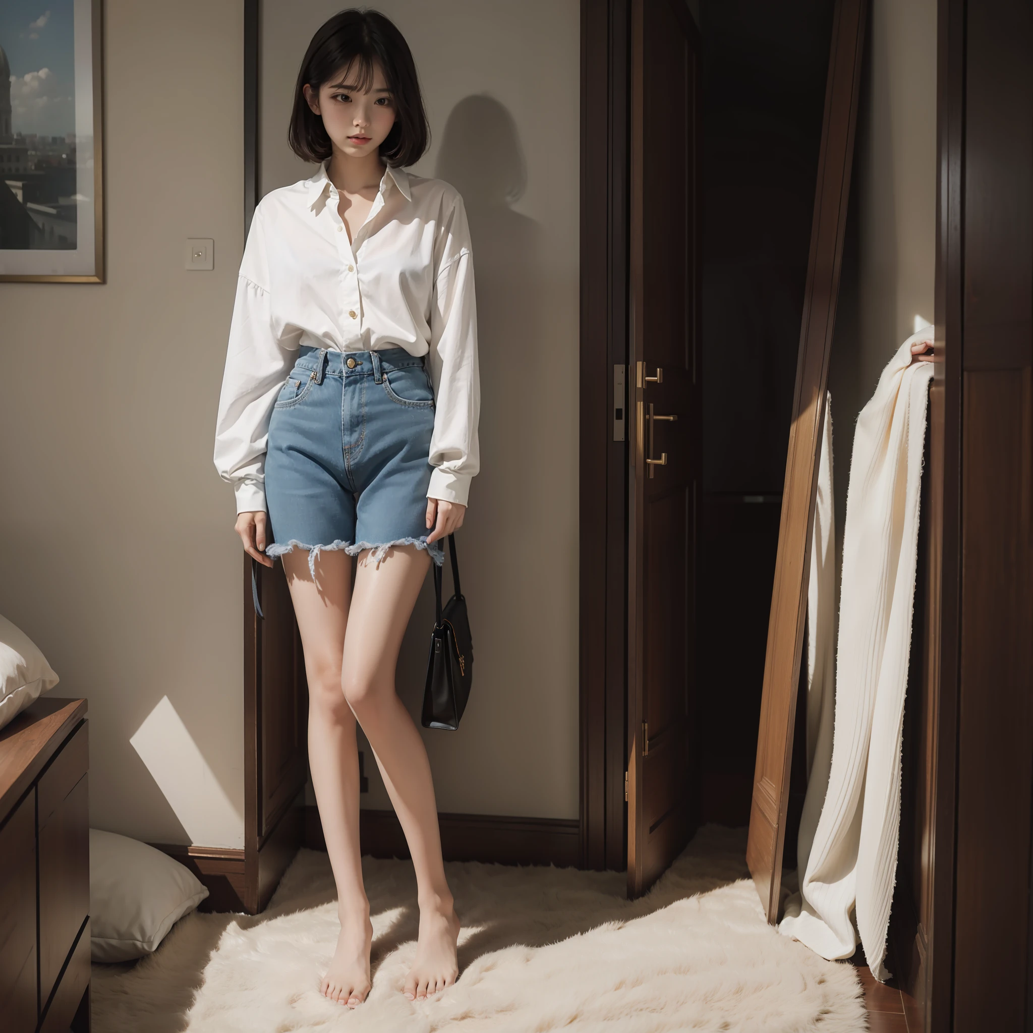A delicate girl perfect height golden ratio