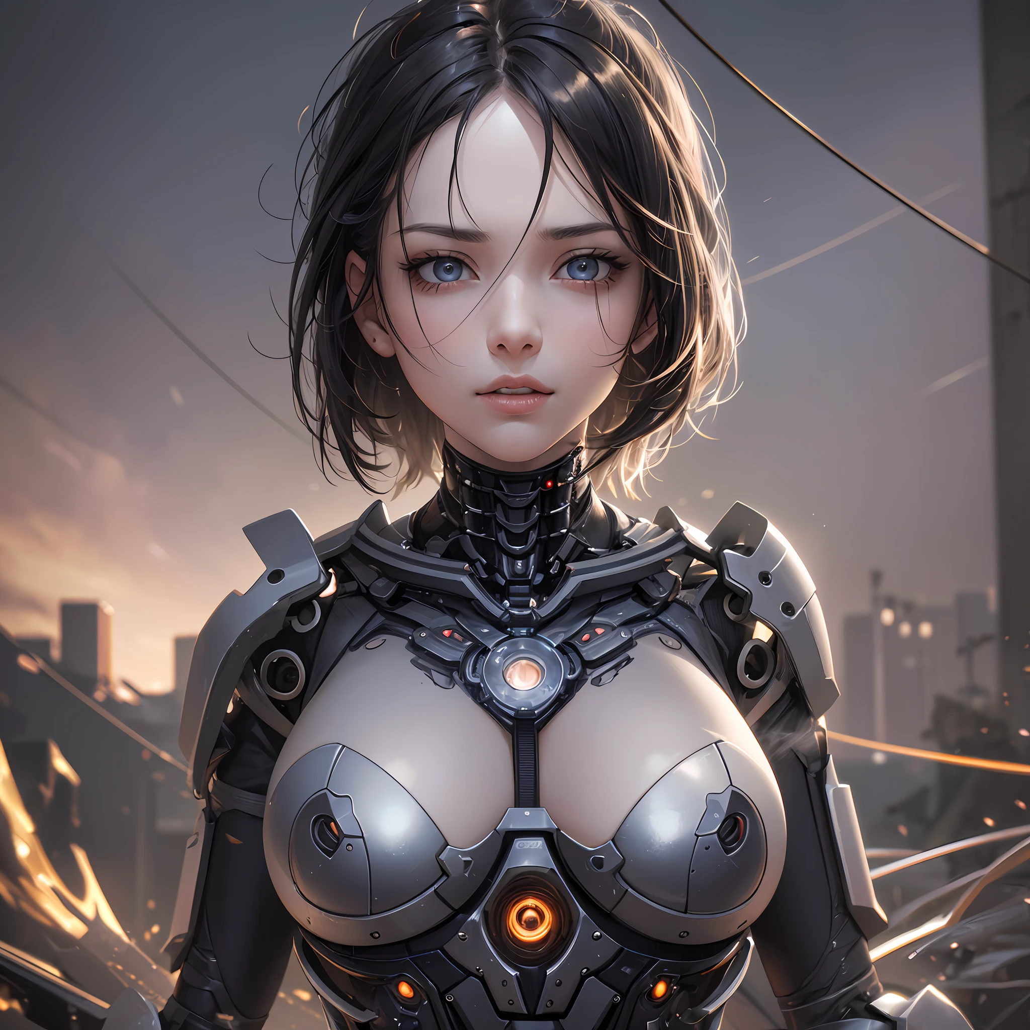 1 mechanical girl, ((ultra realistic details)), portrait, global illumination, shadows, rendered octane, 8k, ultra sharp, metal, intricate, detailed embellishments, cool colors, egyptian details, very intricate details, realistic light, trend in CGsociety, bright eyes, front camera, neon details, mechanical limbs, blood vessels connected to tubes, mechanical vertebrae that attach to the back, mechanical cervial that attaches to the neck, sitting, wires and wires that connect to the head(ohwx) a demon alien, scary look, close-up, photography, natural light, photorealism, cinematic rendering, ray tracing, highest quality, highest detail, cinematics, third-person view, blur effect, long exposure, 8K, Ultra-HD, daylighting, changing lighting, cinematic lighting, high keySyberart, centered, create a dramatic, action-packed Terminator. Use advanced photography and image editing techniques to realistically capture intense expression and posture, and play with light and shadow to add depth and drama to the image. Incorporate battlefield elements, such as debris and destruction, to add context and visual interest to the image. Make sure the image has high resolution and impeccable image quality to ensure a very realistic and dynamic appearance. --auto --s2