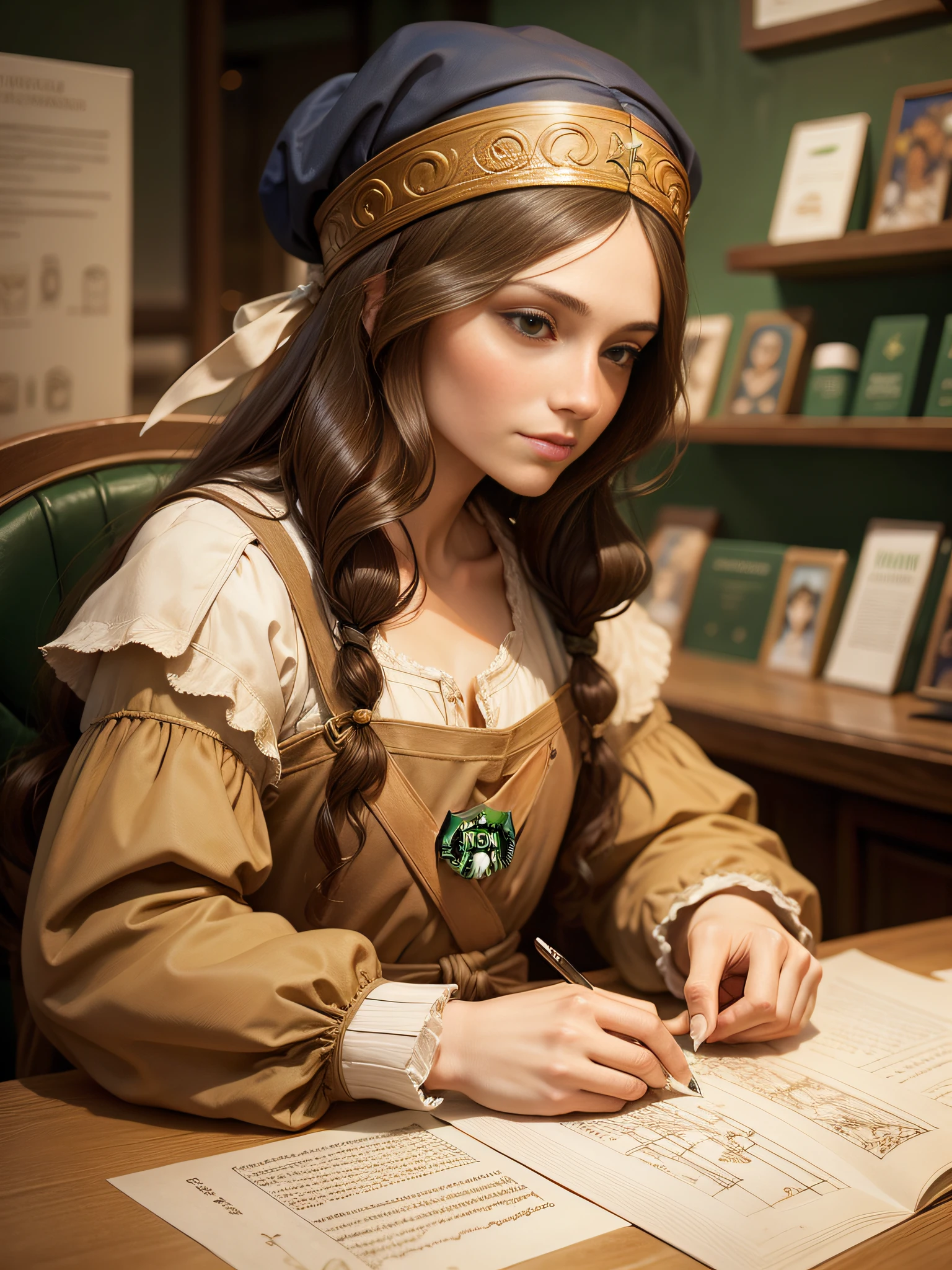 Leonardo da Vinci working at Starbucks. What project was he developing?