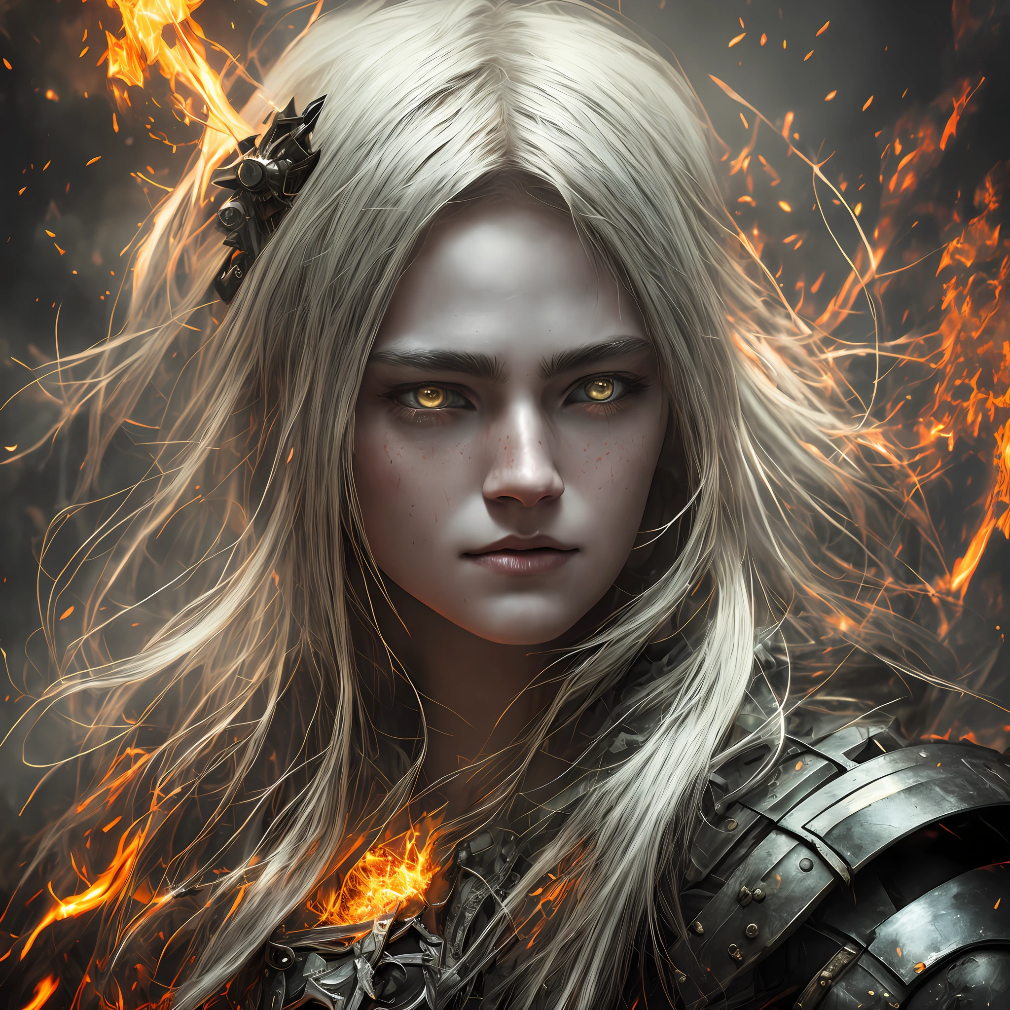 MagmaTech,
lava, black steel, scifi, burning,
, scholar, parchment, 1girl, long hair, blue skin, white hair, bright eyes, yellow eyes, Cyborgdiffusion An elegant portrait of a cyborg by Greg Rutzowski, Sung Choi, Mitchell Mohhrhauser, Maciej Kuciara, Johnson Ting, Maxim Verehin, Peter Konig, Bloodborne, 8K photorealistic, cinematic lighting, HD, high details, dramatic, dark atmosphere, trend in artstation --auto --s2