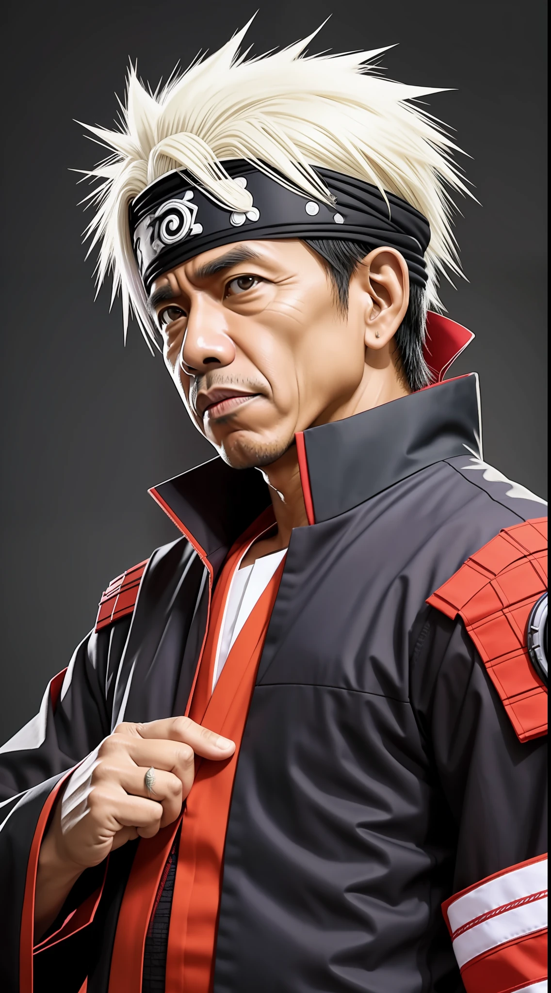 President Jokowi dodo wearing Naruto hokage costume