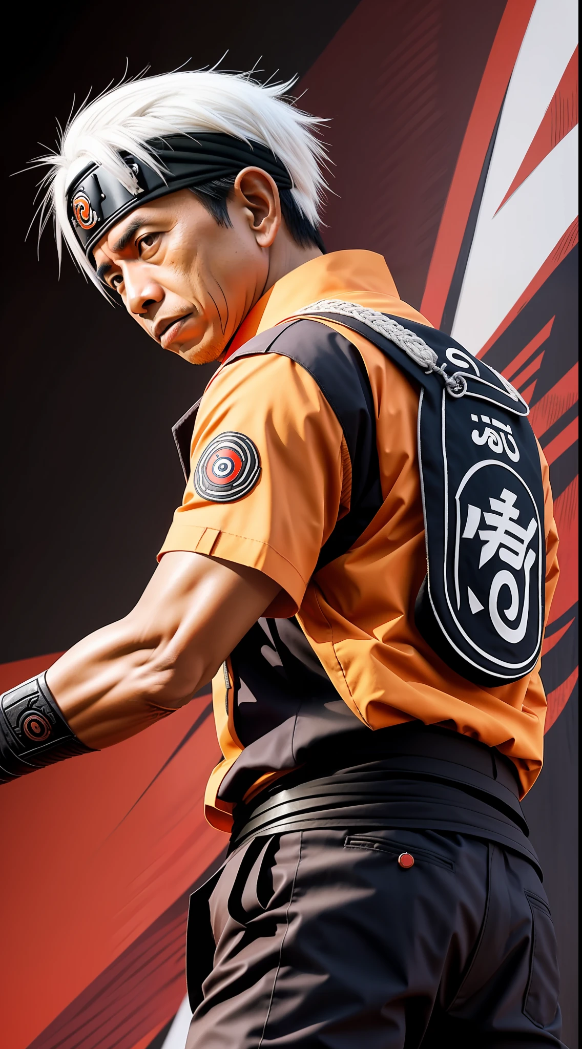 President Jokowi dodo wearing Naruto hokage costume