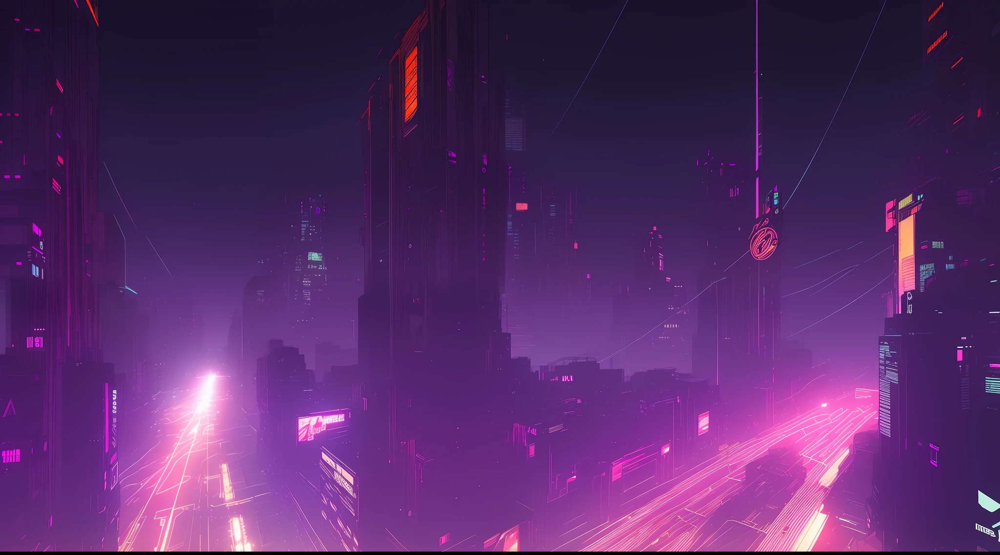a city at night, nvinkpunk, snthwve style, punk rock, high detailed, 8k, vaporware, cell shaded, (octane render:1), trending on artstation, highly detailed, fine detail, intricate