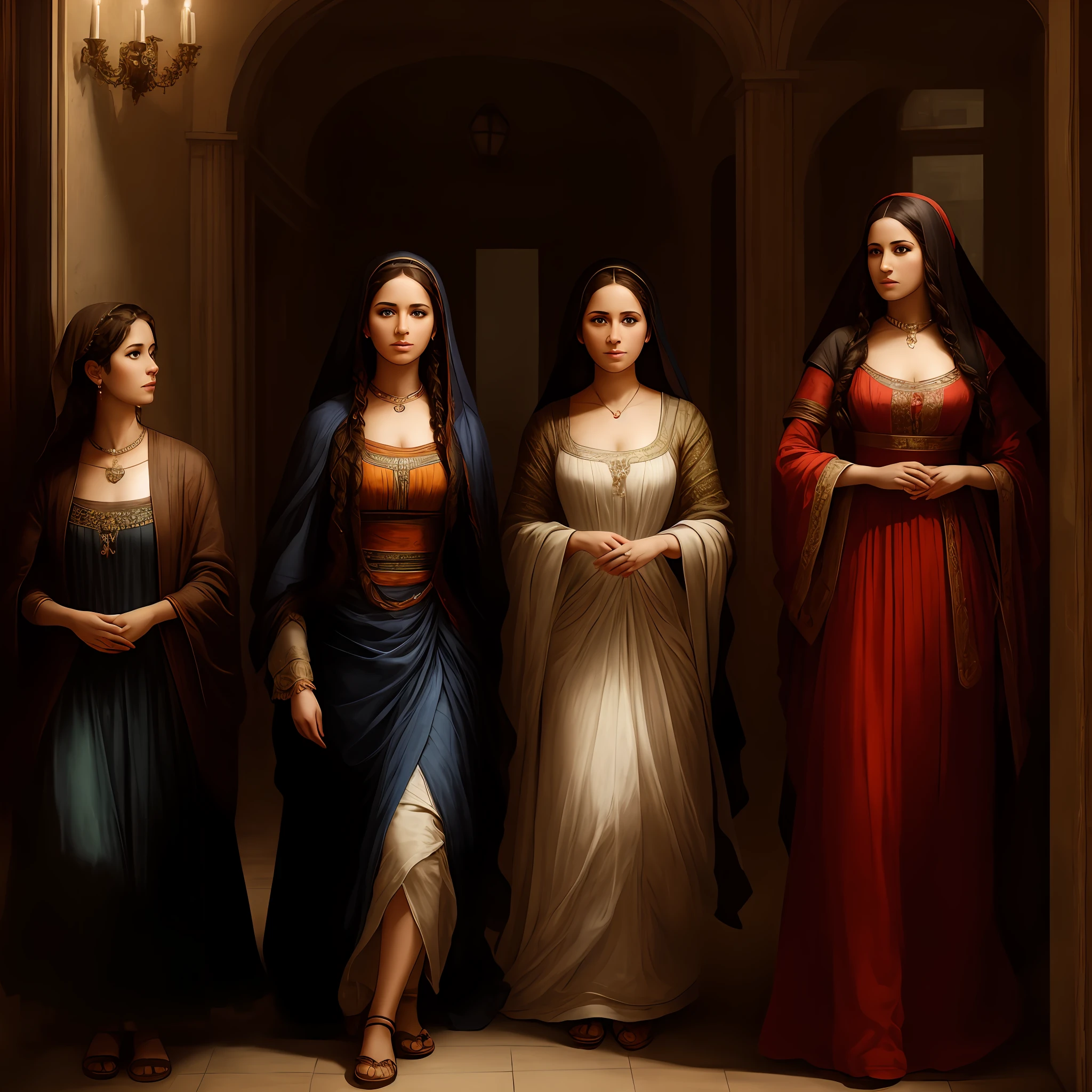 between two women