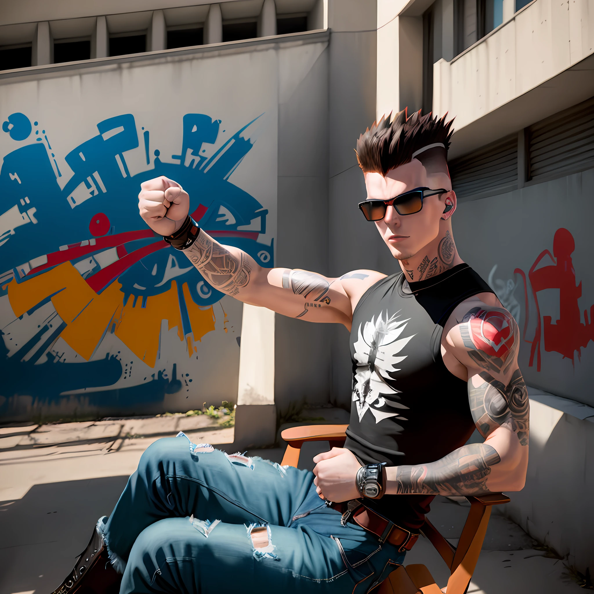 brown mohawk haircut