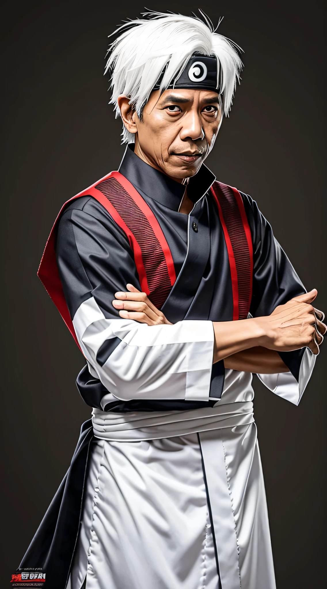 President Jokowi dodo wearing kakashi hatake konoha costume
