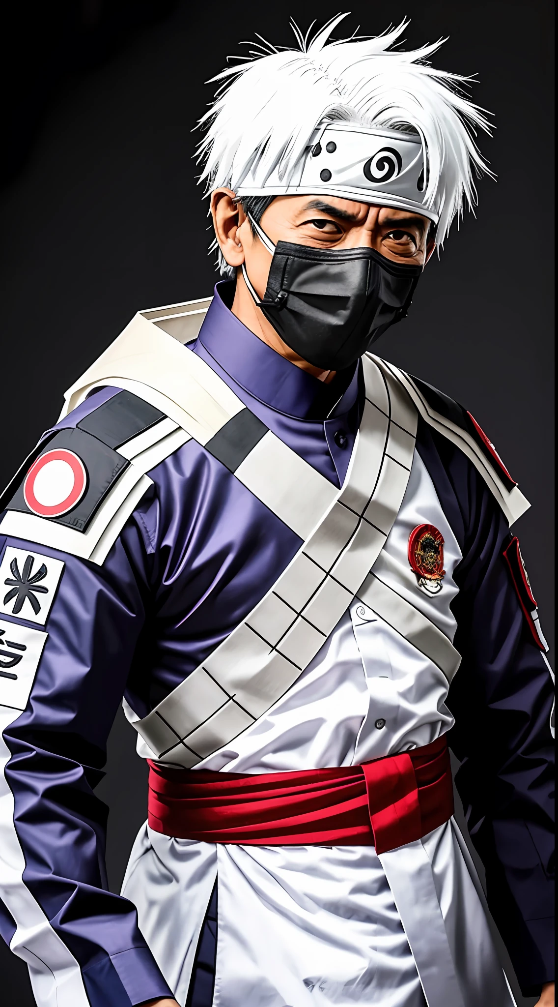 President Jokowi dodo wearing kakashi hatake konoha costume