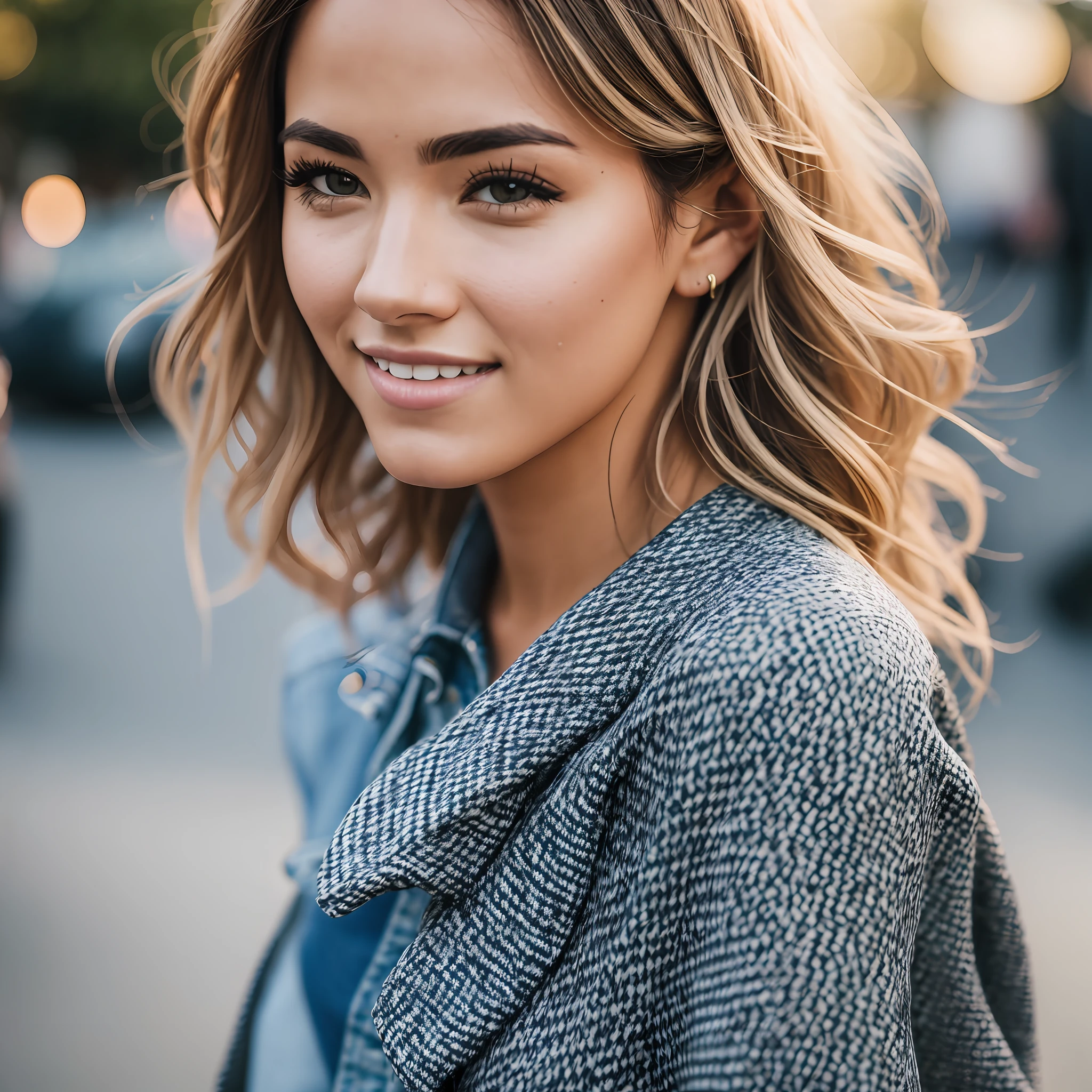 street style photo of a woman, shot on sony a 7RIII, Sunlight --auto --s2