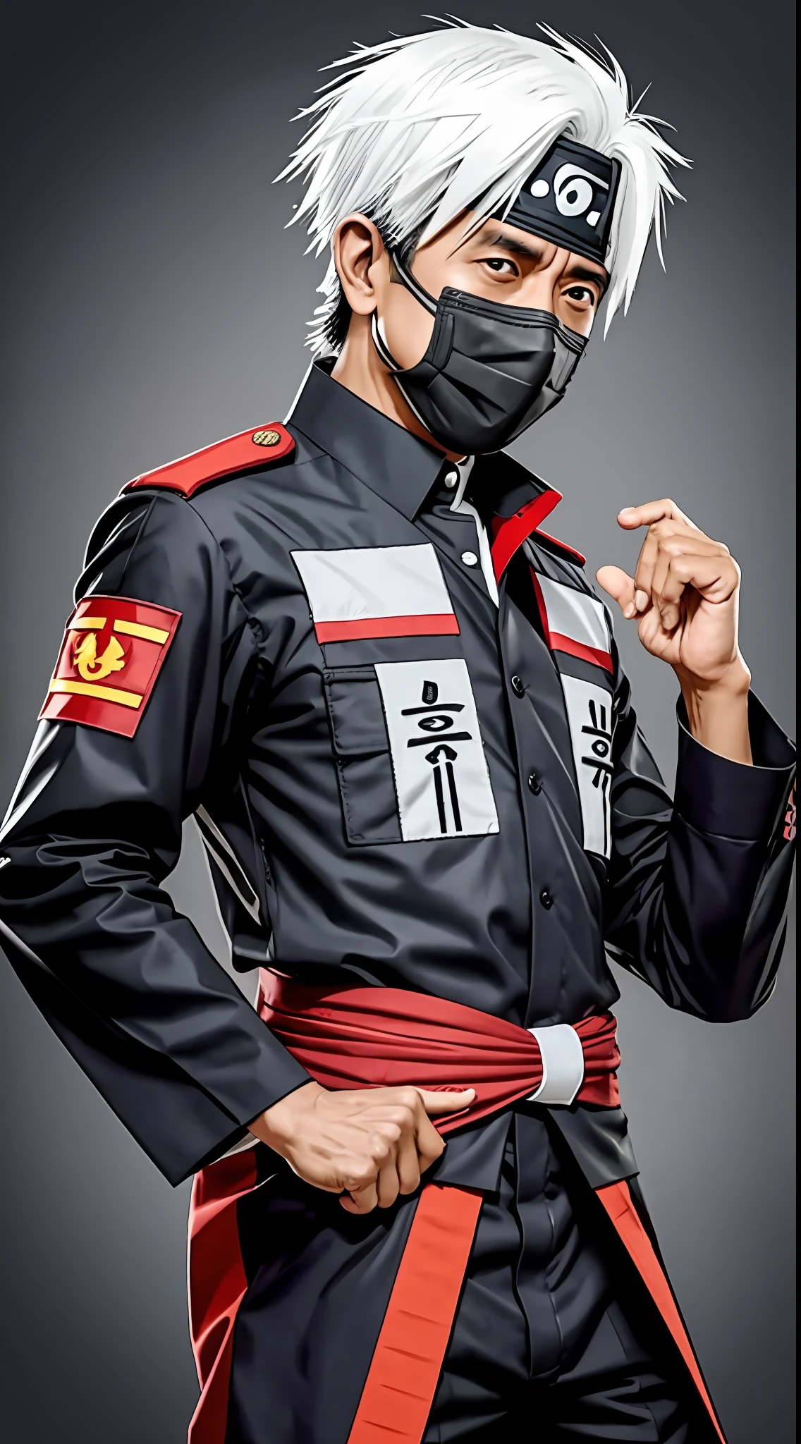 President Jokowi dodo wearing kakashi hatake konoha costume