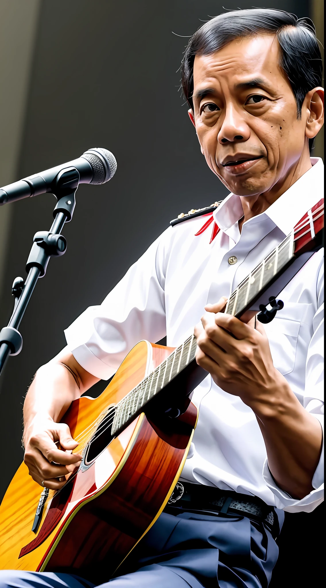 President Jokowi Dodo Playing Guitar