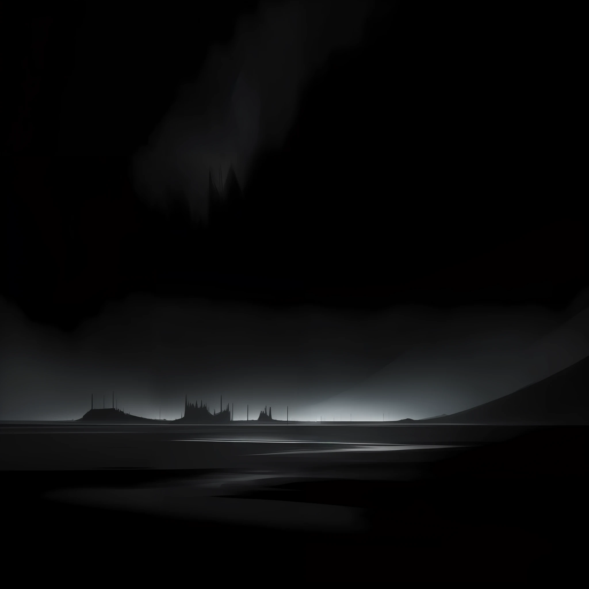 dark landscape, abstract art, doodle, sketch, portrait
