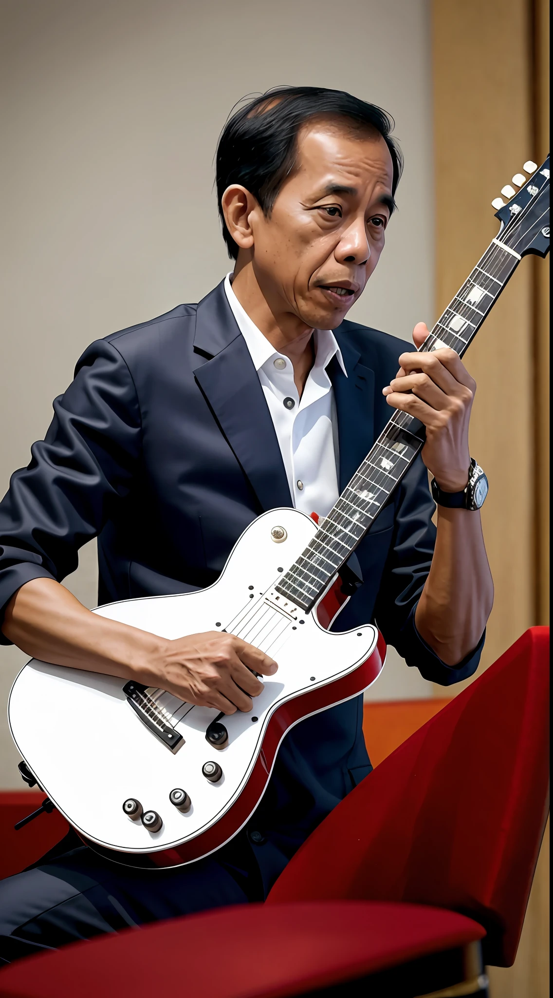 President Jokowi Dodo Playing Guitar