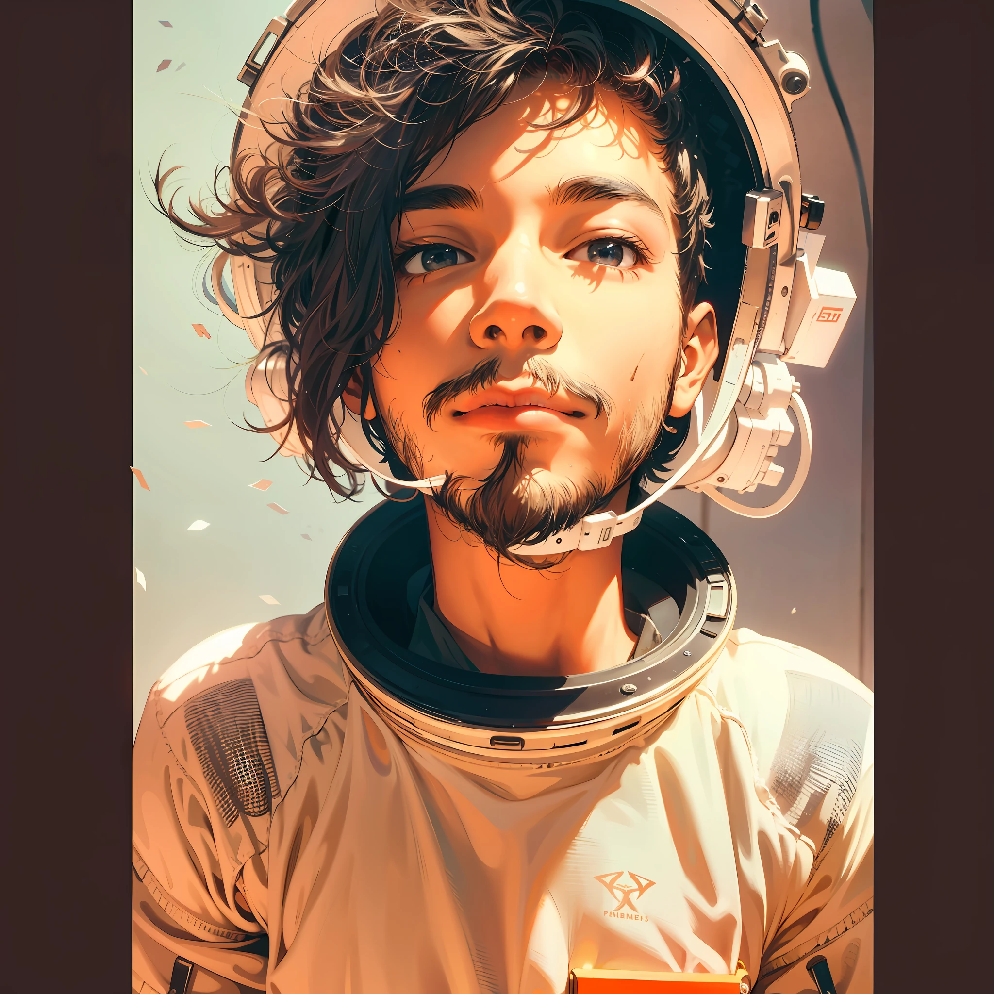 absurd resolution, high resolution, (masterpiece: 1.4), ultra-detailed, 1boy, from above, space, floating, fantasy, Disney, outer space in the background, different poses.