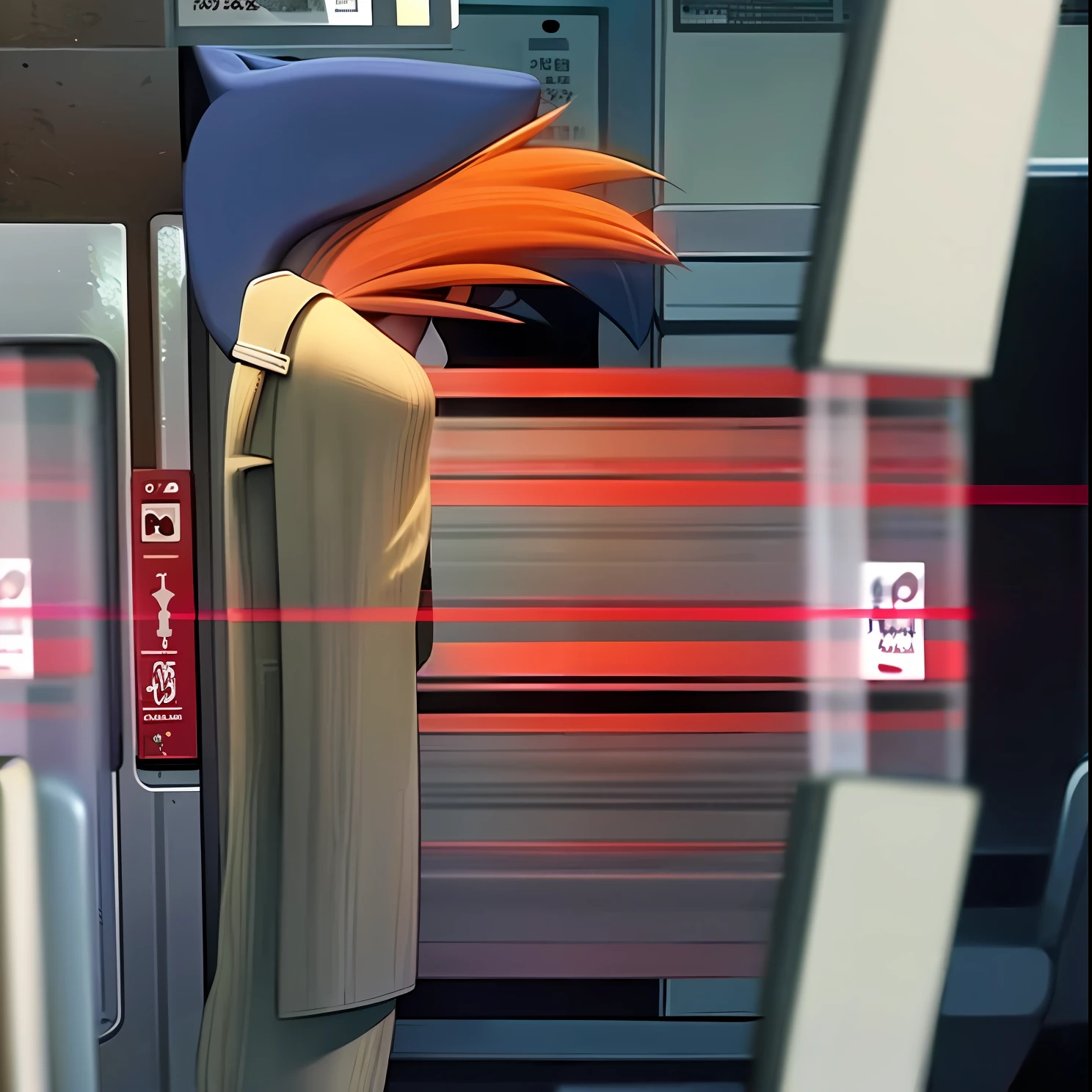Waifu on the subway