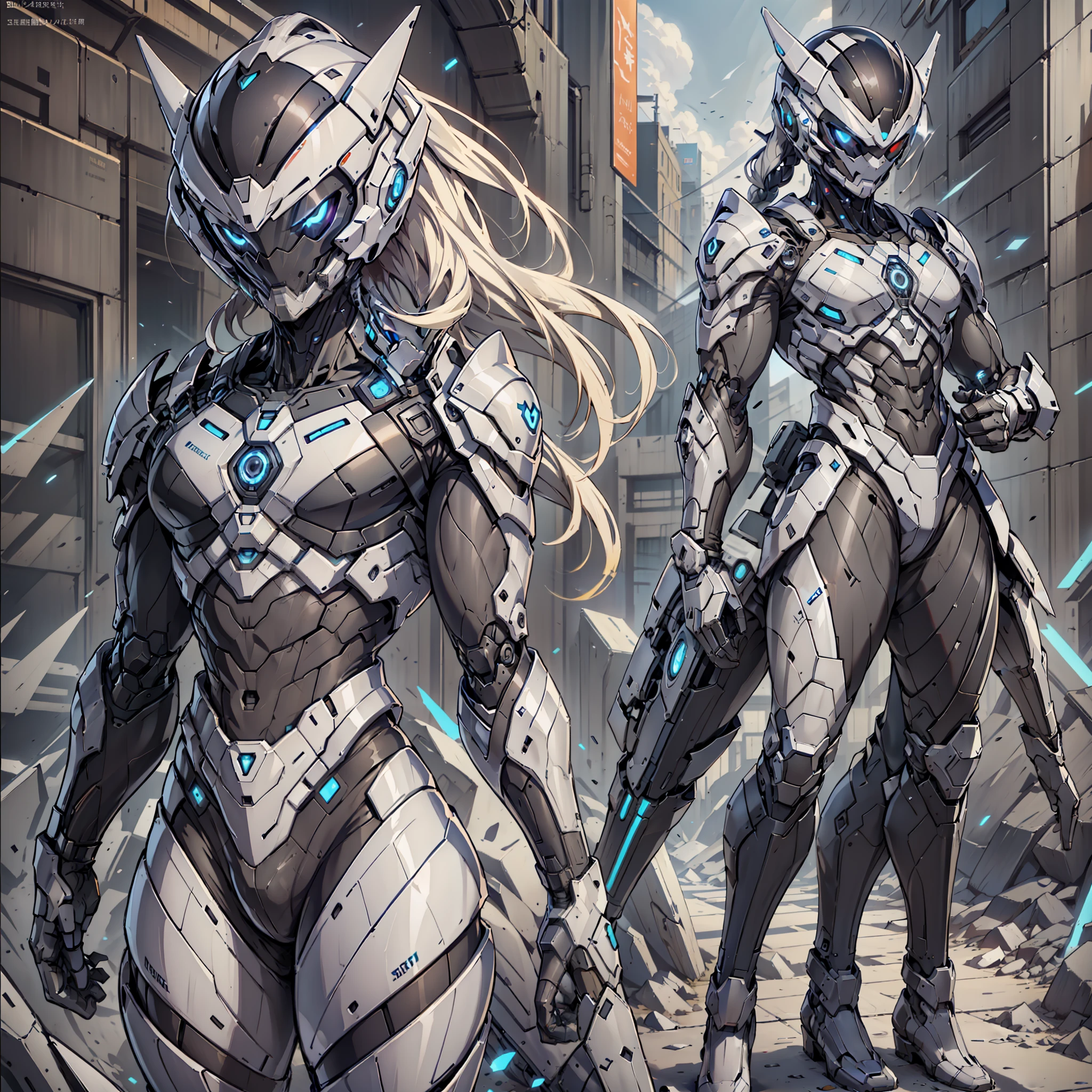 Design a new version of Jaspion with a totally modern and futuristic costume. The costume should keep the essence of the character, but with a contemporary design. It should look technological and advanced, with metallic materials, aerodynamic lines and cybernetic details. The main color of the costume should be a bright metallic red, with shiny black details. The suit's armor should be sleek and fit the Jaspion's body, providing mobility without compromising its stamina.

The Jaspion helmet should have a modern look, with holographic visors that enhance your eyes and protect your identity. Displays can display tactical information and analyze the surrounding environment.

In addition, the suit can be equipped with additional accessories such as jet thrusters on the wrists and boots, allowing the Jaspion to fly and perform powerful jumps. It can also carry technological weapons, such as an energy sword with shining blade or other futuristic weapons that you find interesting.

Feel free to be creative and innovative in the redesign of the costume, keeping in mind that the end result should be a stunning and iconic new version of the Jaspion, which reflects the spirit of the classic hero with a modern and futuristic twist