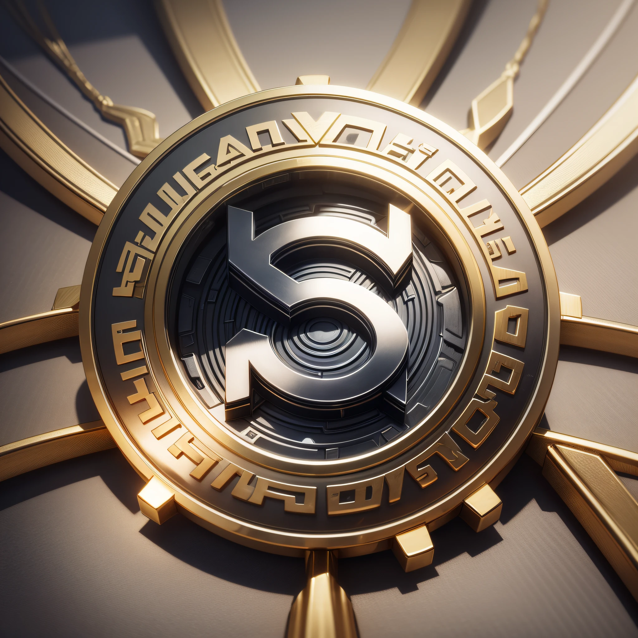 round shield with letter s in 3d,with silver color degrade gold,backgroud black,ultra hd,auta difinição,auto relief --auto --s2