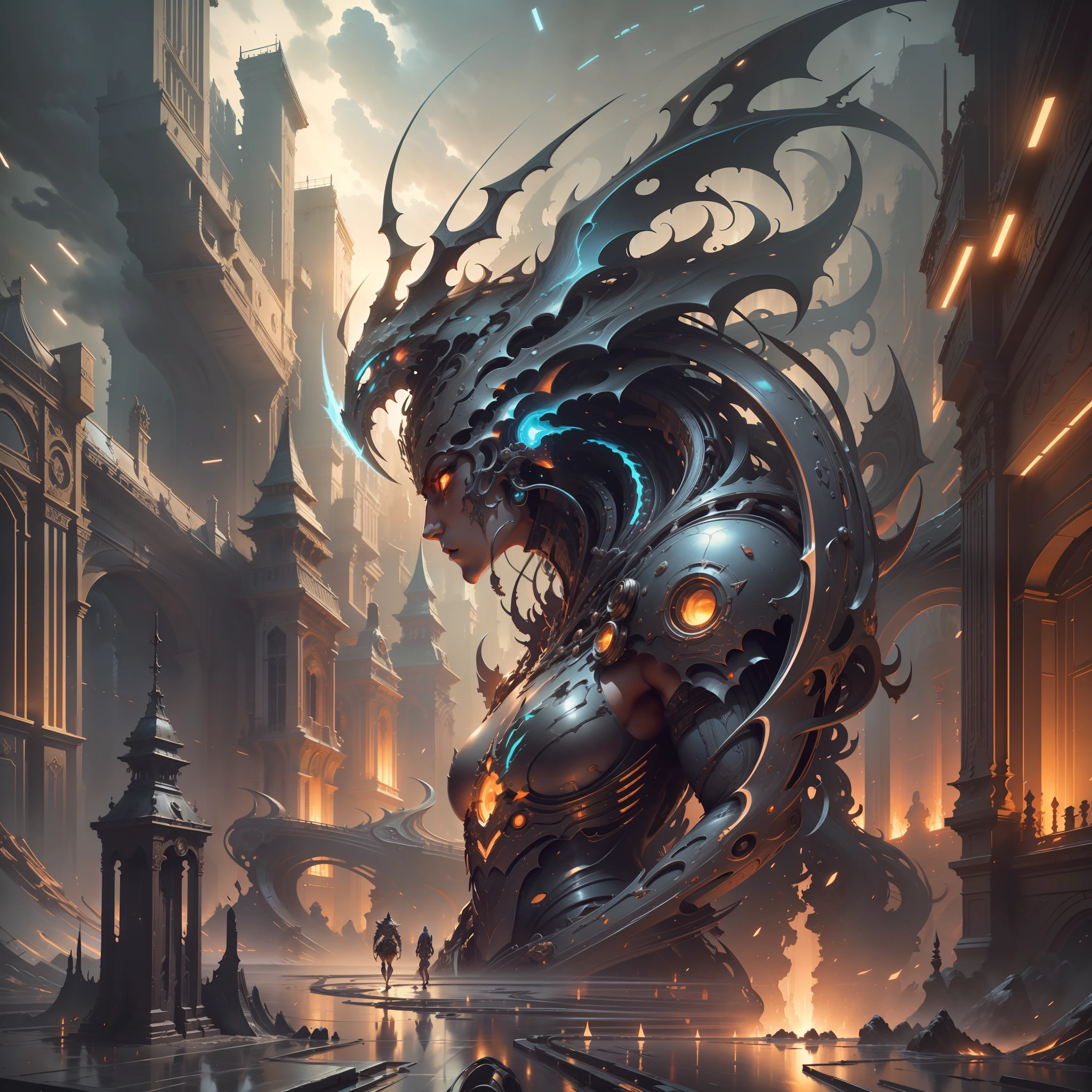 masterpiece, best quality, (extremely detailed unity 8k CG wallpaper), (best quality), (best illustration), (best shadow), absurdities, realistic lighting, night, (Abyss), beautiful detailed brightness, art by PeterMohrBacher,