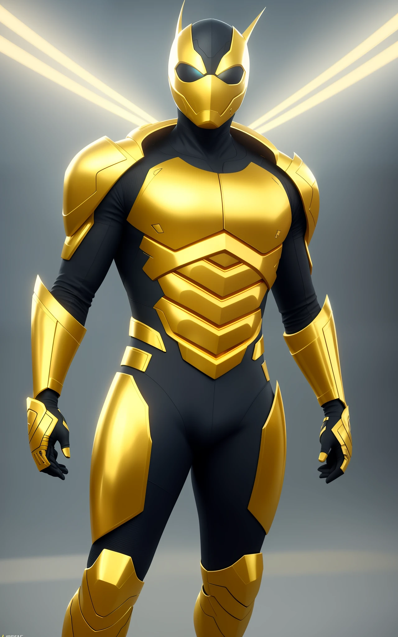 Miguel ohara, in a golden outfit, organic looking outfit, texture gooey symbiote covering everything, white eyes, fine art, ps5 cinematic screenshot,highly detailed detailed cinematic rendering, ultra photorealistic raytricing, with cinematic lighting, futuristic, action pose, masterpiece, fighting posture