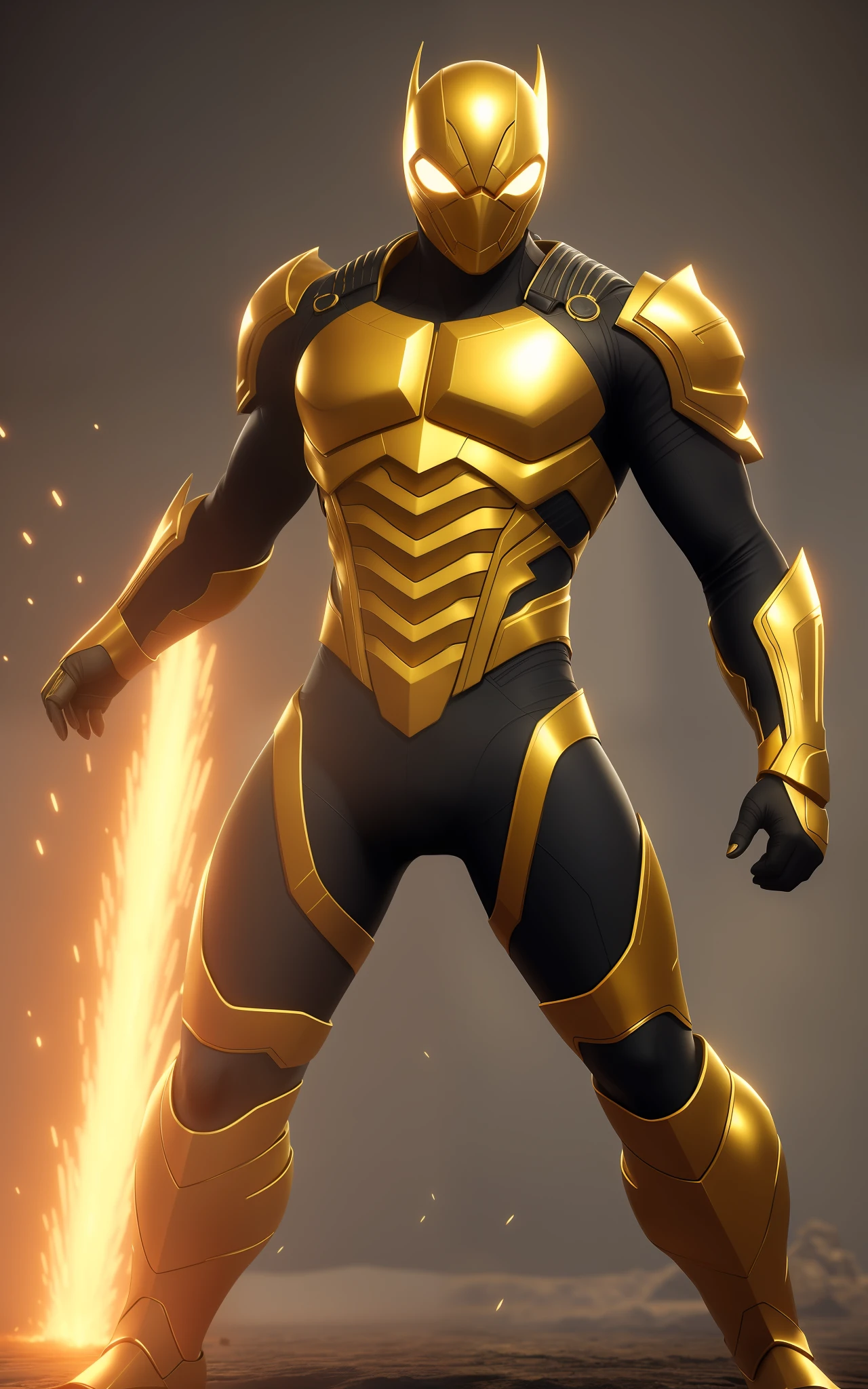 Miguel ohara, in a golden outfit, organic looking outfit, texture gooey symbiote covering everything, white eyes, fine art, ps5 cinematic screenshot,highly detailed detailed cinematic rendering, ultra photorealistic raytricing, with cinematic lighting, futuristic, action pose, masterpiece, fighting posture