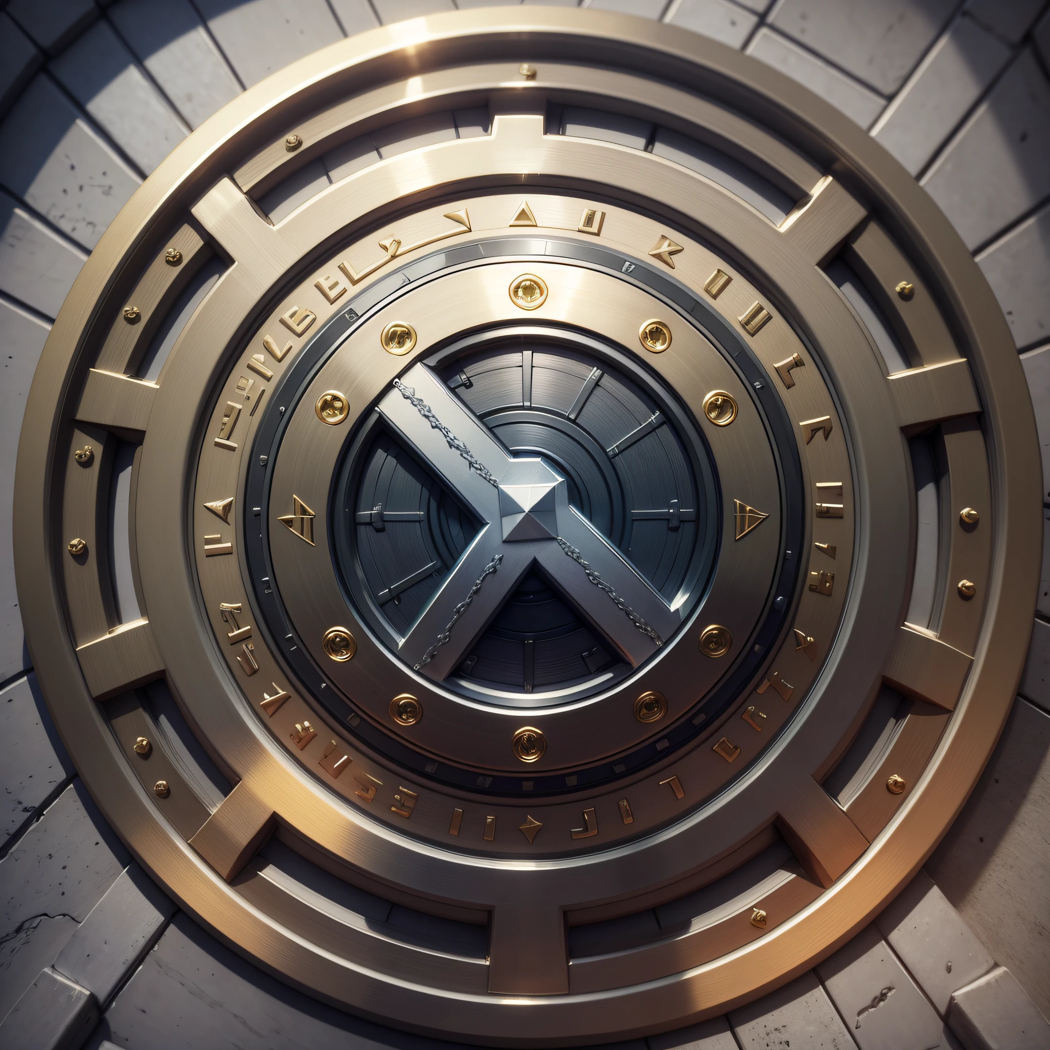round shield with letter s in 3d,with silver color degrade gold,backgroud black,ultra hd,auta difinição,auto relief --auto --s2