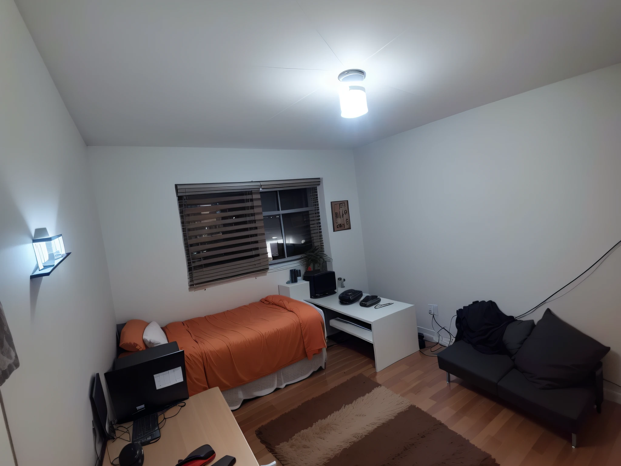 Leave a dark gray wall and the rest light gray, put a modern window, the white floor. change the furniture of places, remove the carpet --auto --s2