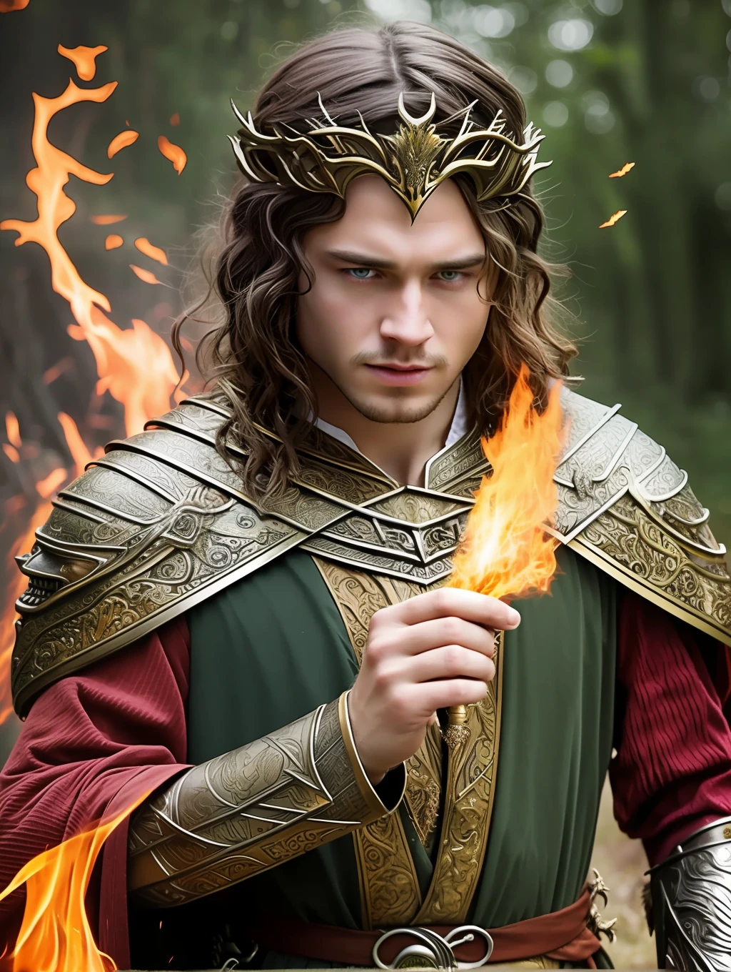 human-like fiery beings spread all over the world, realistic photo, lord of the rings style, fantasy --auto --s2