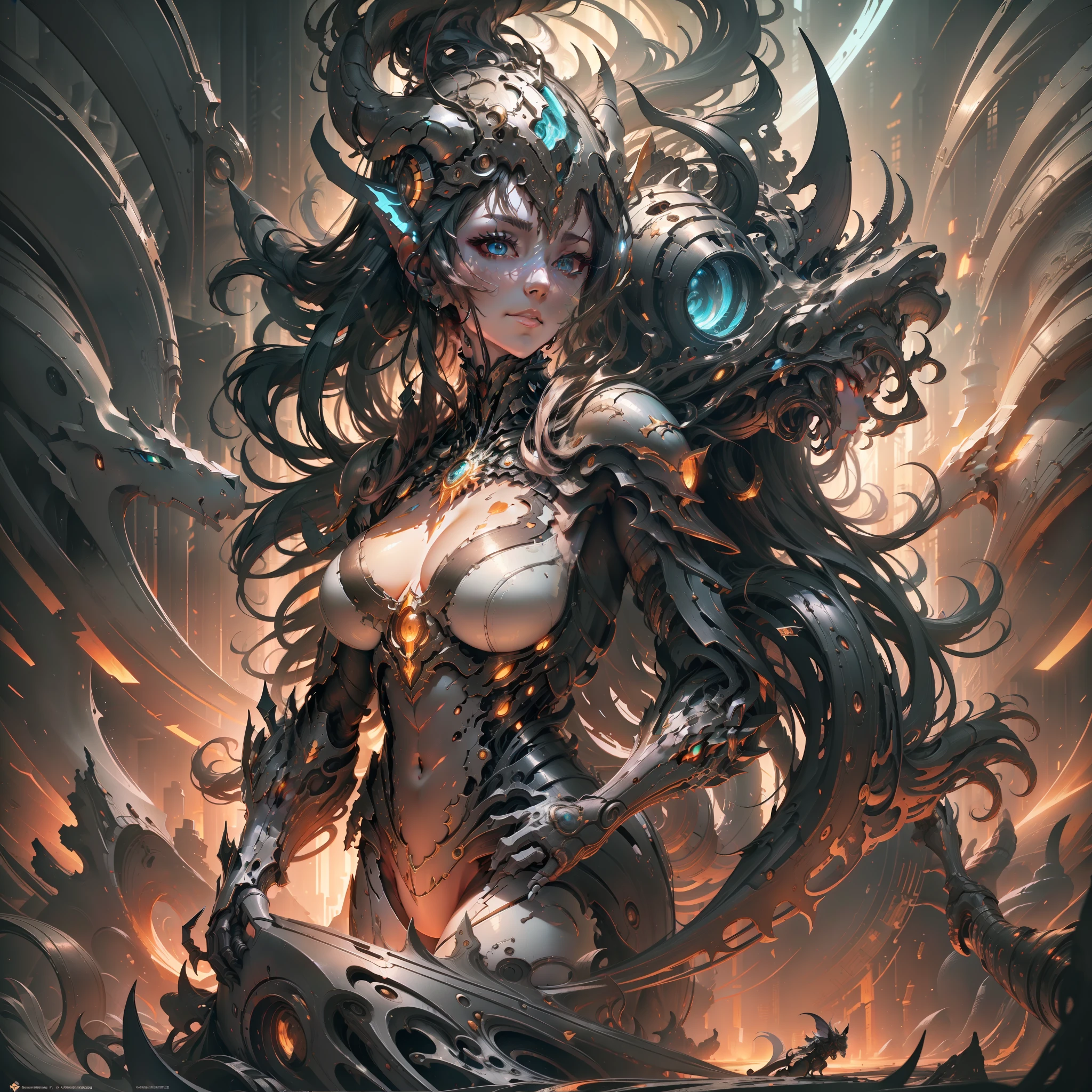 masterpiece, best quality, (extremely detailed CG unity 8k wallpaper), (best quality), (best illustration), (best shadow), absurdres, realistic lighting, (Abyss), beautiful detailed glow, art by PeterMohrBacher,