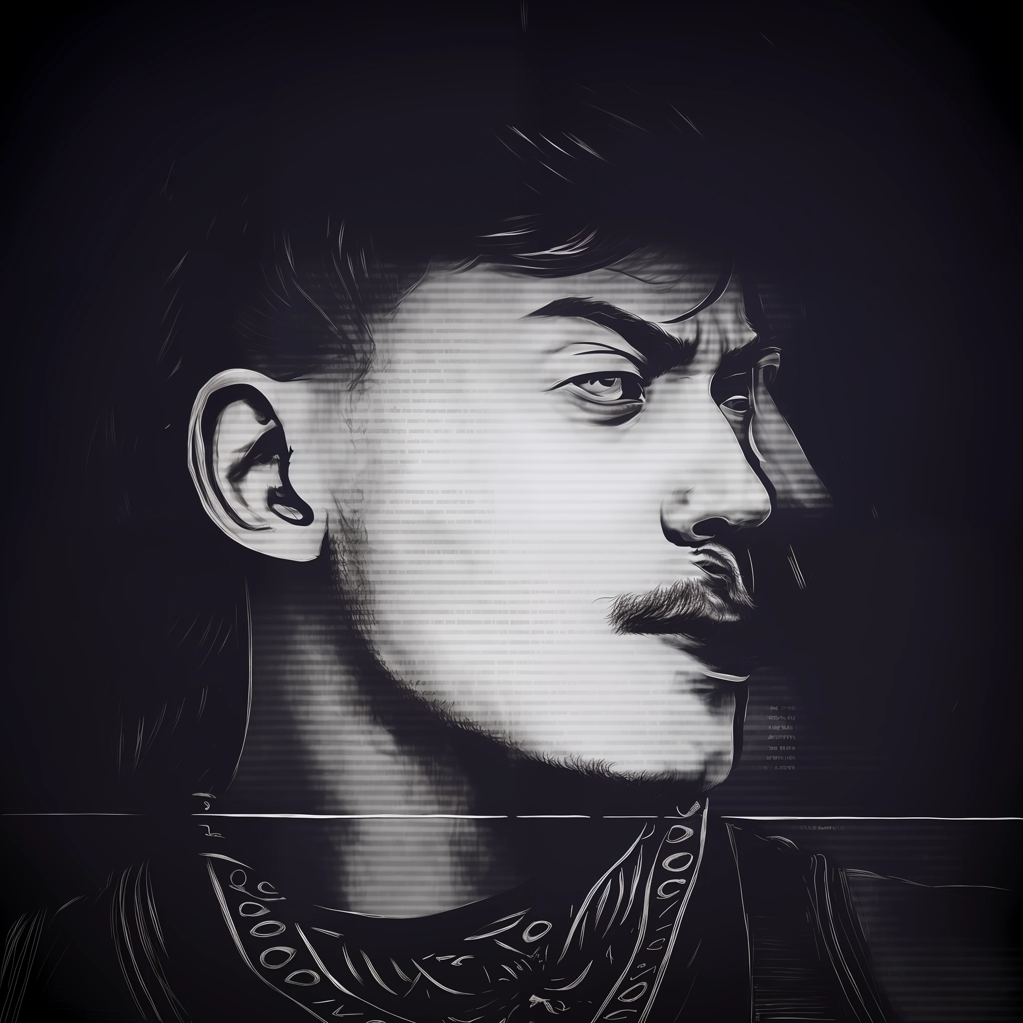 arafed image of a man with a mustache and a bandana, portrait of jossi of blackpink, portrait of guts from berserk, detailed face with moustache, inspired by Wojciech Siudmak, inspired by Zhu Da, inspired by Adolf Fényes, epic portrait illustration, nft portrait, extremely detailed portrait, solid snake portrait