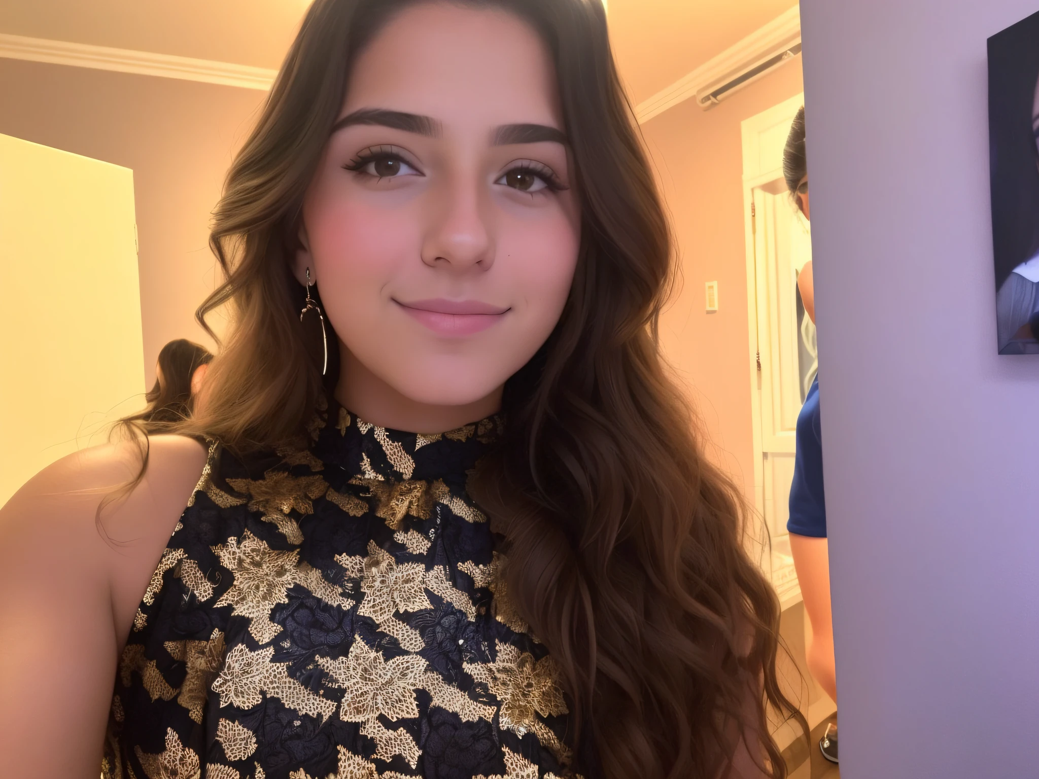 there is a woman that is taking a selfie in a mirror, profile picture, she is about 1 6 years old, around 1 9 years old, 1 6 years old, very very low quality picture, 18 years old, taken in the early 2020s, profile image, 19-year-old girl, kaitlyn michelle siragusa --auto --s2