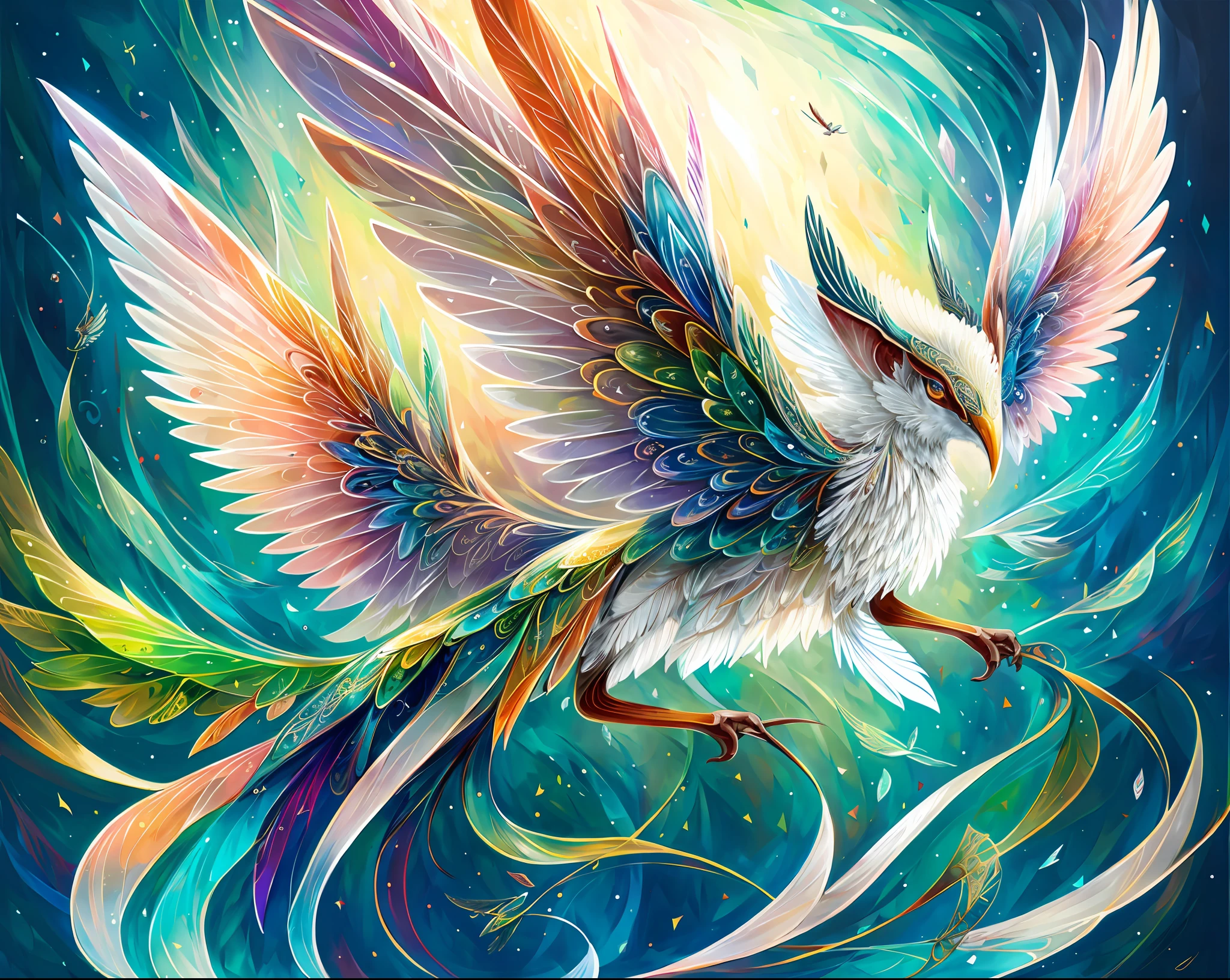 Dynamic, elegant, abstract, nature, elf, wings