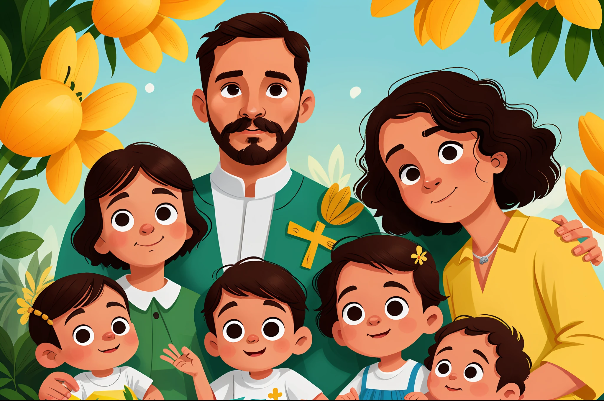 closeup, um retrato de família, Saint Mary, Saint Joseph and Jesus