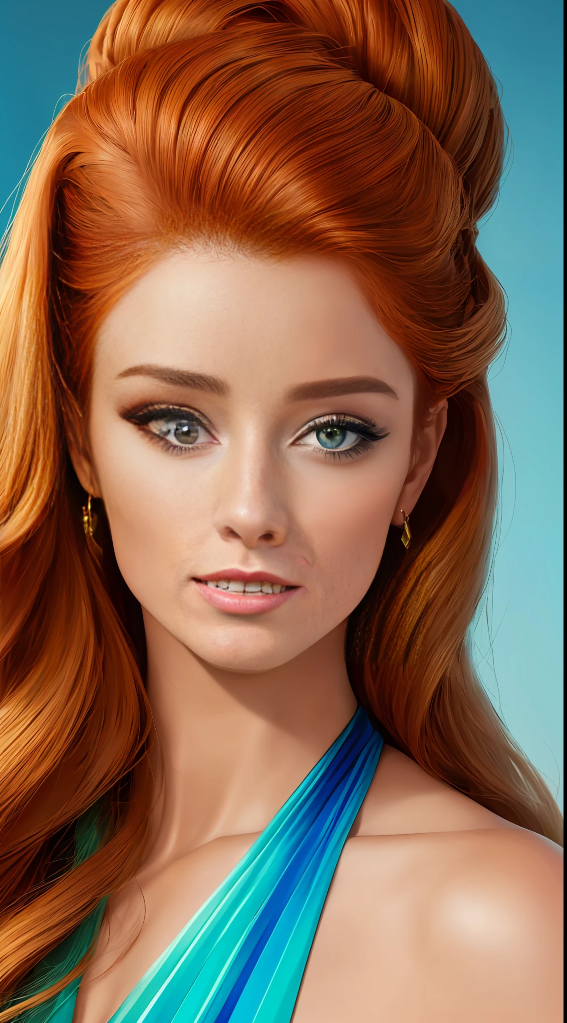 (masterpiece), (best quality), portrait of (25yo Brazilian actress Marina Ruy Barbosa), an extremely beautiful and stunning, (high contrast: 1.2), (gradation of bright colors: 1.1), dynamic lighting, dynamic pose, beautiful hair, sharp light eyes, bright skin, vibrant makeup, luxurious jewelry, elegant dress, simple background.