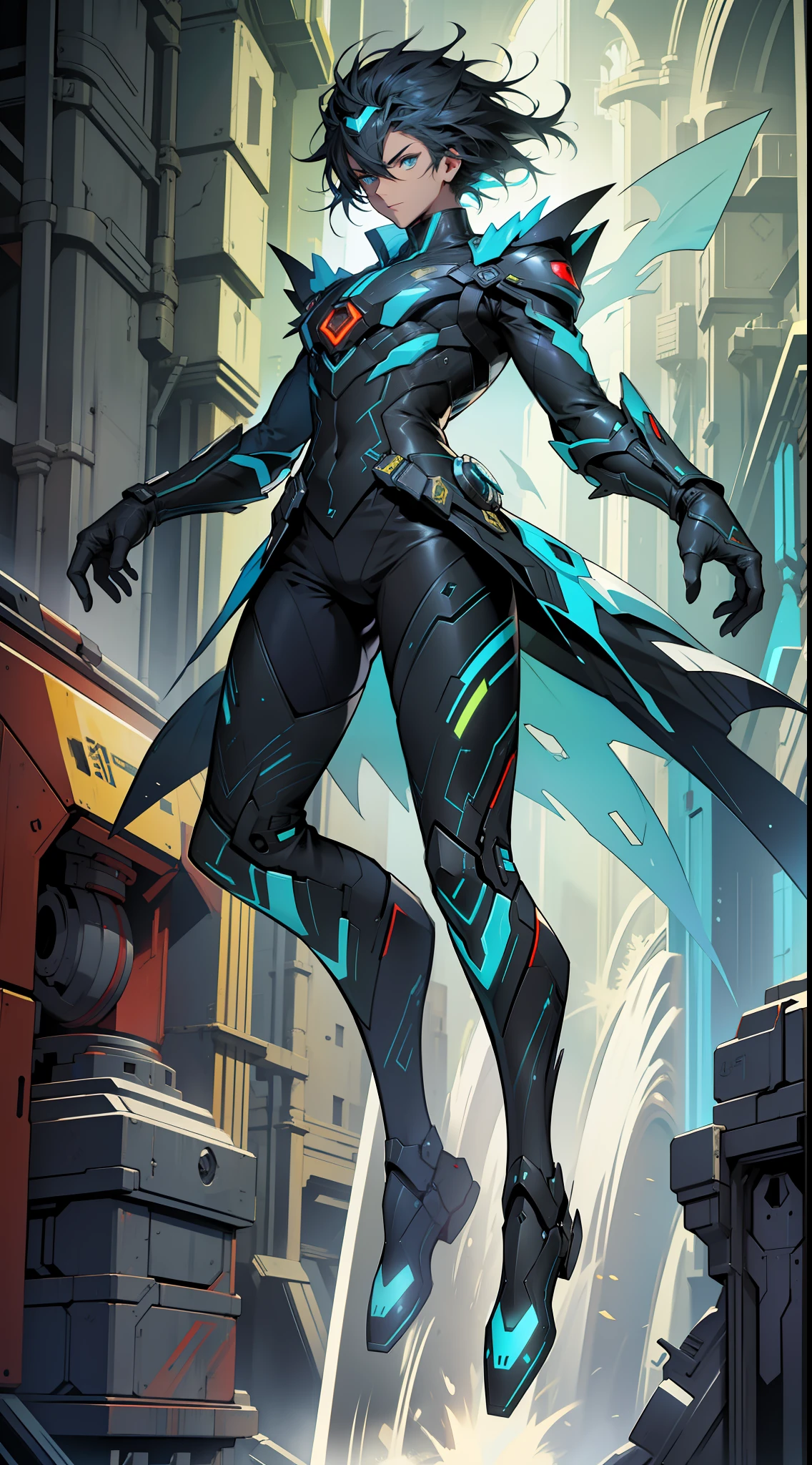 Design a new version of Jaspion with a totally modern and futuristic costume. The costume should keep the essence of the character, but with a contemporary design. The main color of the costume should be a bright red, with shiny black details. The suit's armor should be sleek and fit the Jaspion's body, providing mobility without compromising its stamina.
The Jaspion helmet should have a modern look, with holographic visors that enhance your eyes and protect your identity. Displays can display tactical information and analyze the surrounding environment.
In addition, the suit can be equipped with additional accessories such as jet thrusters on the wrists and boots, allowing the Jaspion to fly and perform powerful jumps. It can also carry technological weapons, such as an energy sword with shining blade or other futuristic weapons that you find interesting.
Feel free to be creative and innovative in the redesign of the costume, keeping in mind that the end result should be a stunning and iconic new version of the Jaspion, which reflects the spirit of the classic hero with a modern and futuristic twist