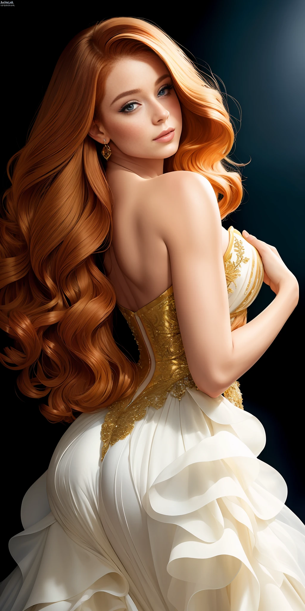 (masterpiece:1.5), (best quality:1.5), (realistic:1.5), portrait of (25yo Brazilian actress Marina Ruy Barbosa), an extremely beautiful and stunning, (high contrast: 1.2), dynamic lighting, dynamic pose, beautiful hair, shiny skin, vibrant makeup, elegant dress, simple background, RAW photo, 8k, hdr, studio lighting, warm colors, (sexy:1.5), perfect hands, perfetc fingers, perfect eye iris