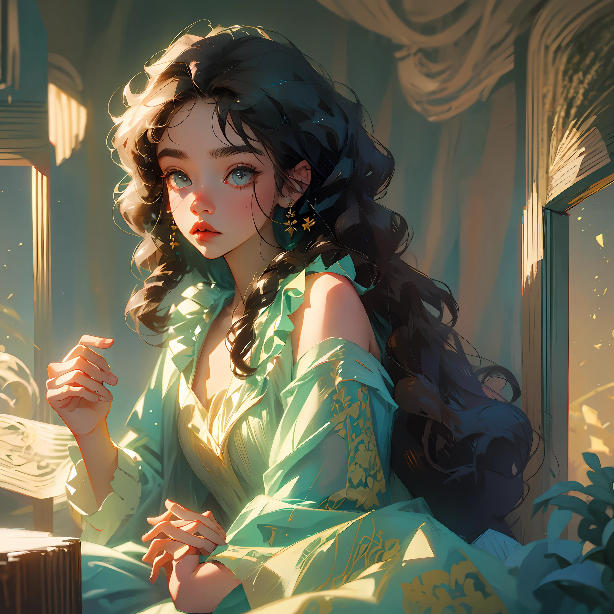 Beautiful curly hair Girl --auto --s2