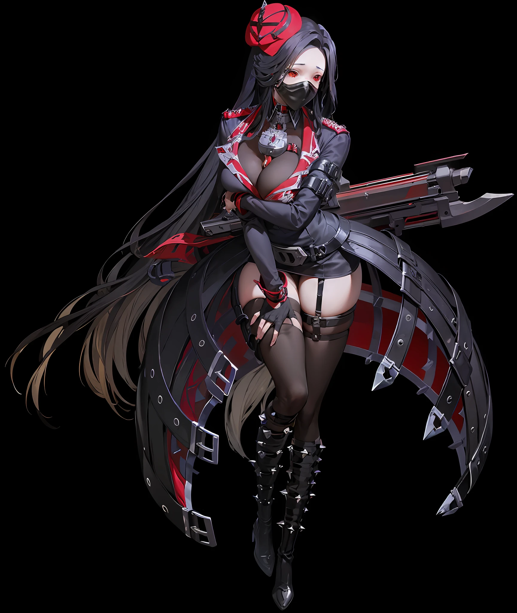 anime girl with a sword and a red hat, from girls frontline, from arknights, katana zero video game character, fine details. girls frontline, female action anime girl, official character art, azur lane style, holy cyborg necromancer girl, cushart krenz key art feminine, girls frontline style, from the azur lane videogame