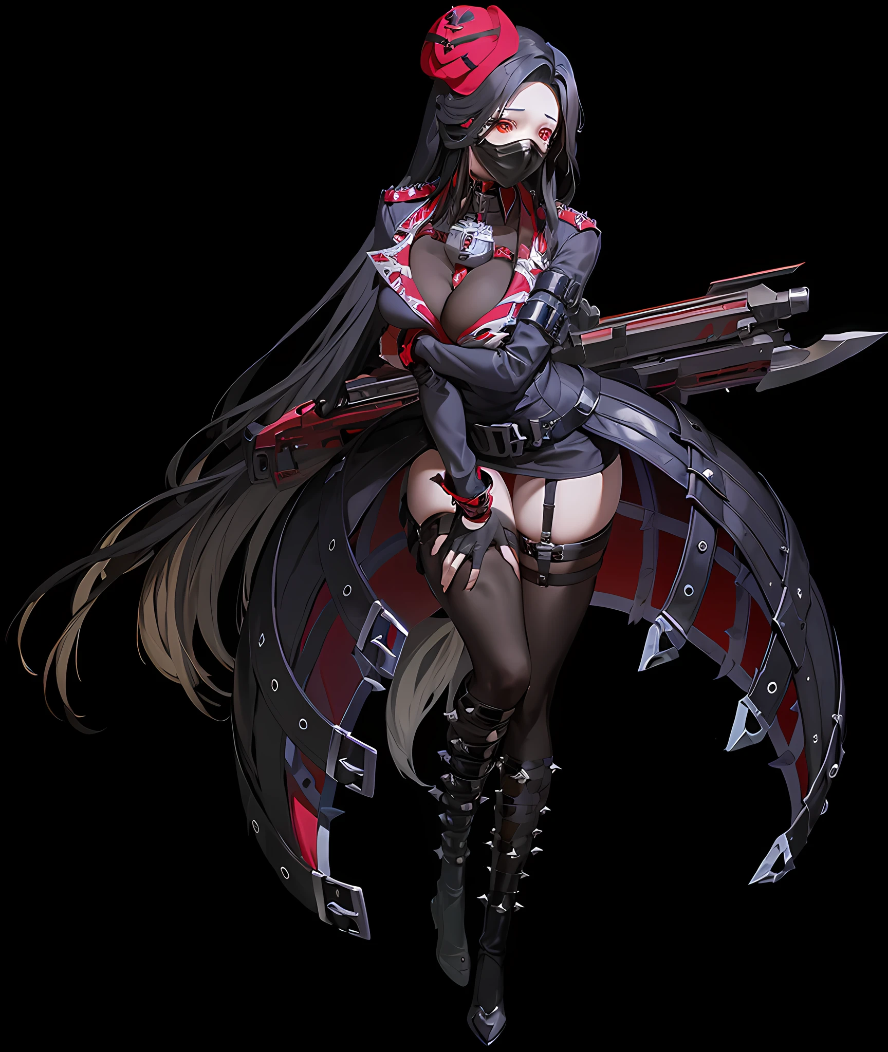 anime girl with a sword and a red hat, from girls frontline, from arknights, katana zero video game character, fine details. girls frontline, female action anime girl, official character art, azur lane style, holy cyborg necromancer girl, cushart krenz key art feminine, girls frontline style, from the azur lane videogame