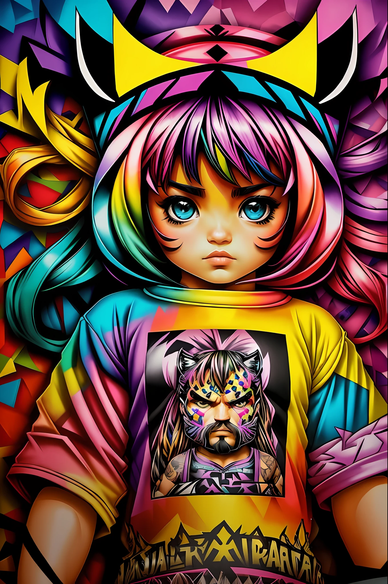 (Pantera), Eduardo Kobra padding ,wall PORTRAIT geometric multidimensional, art, chibi,
yang08k, beautiful, colorful,
masterpieces, top quality, best quality, official art, beautiful and aesthetic,