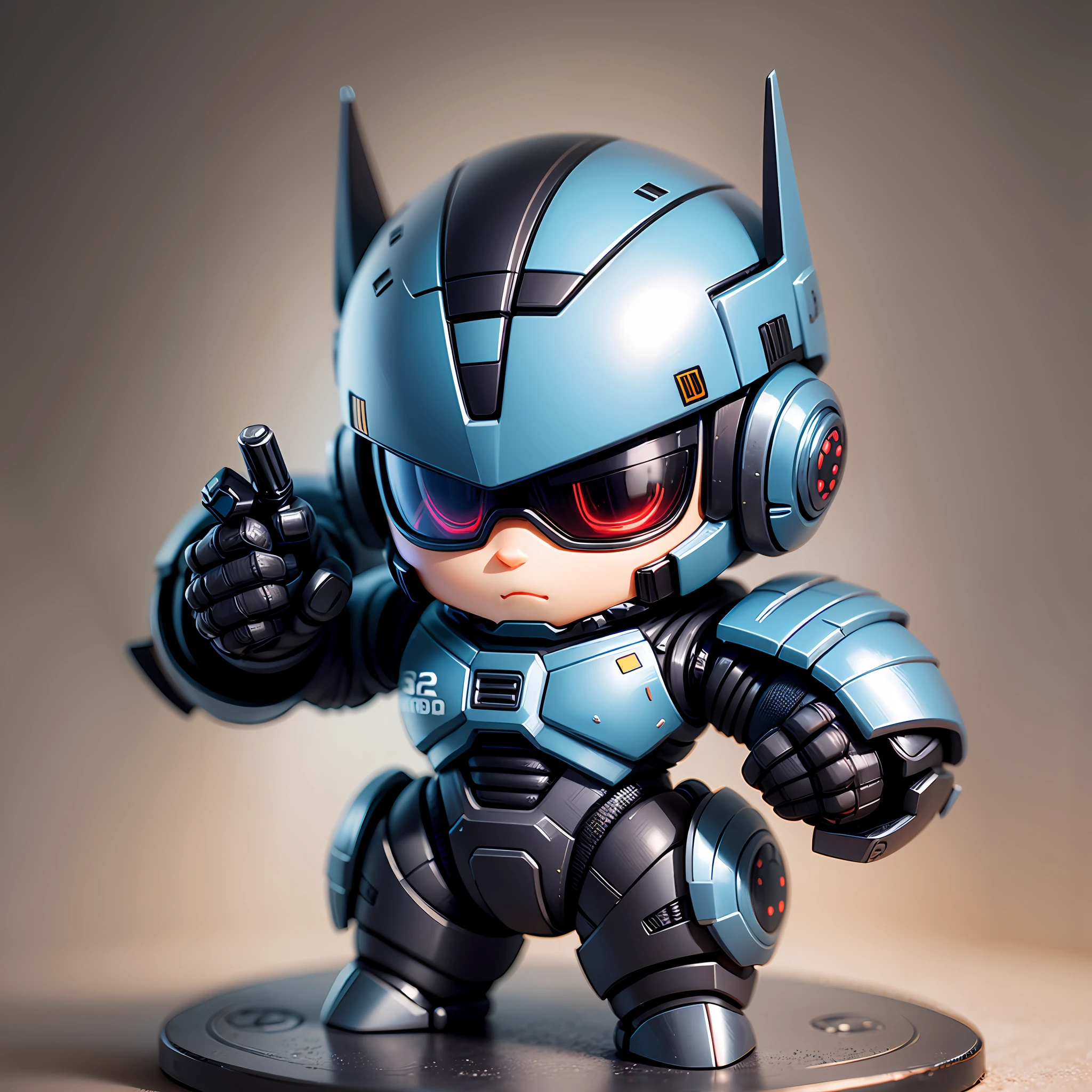 The Robocop Chibi miniature style high quality textured --auto --s2