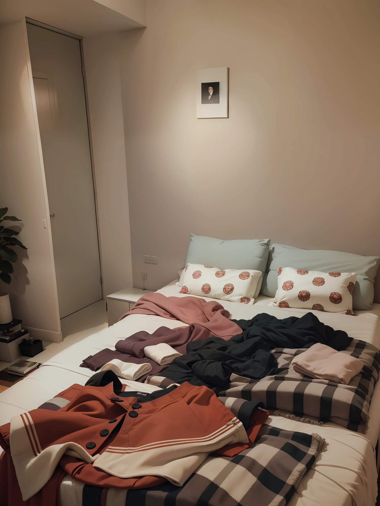 A modern room with a modern bed and a silent servant